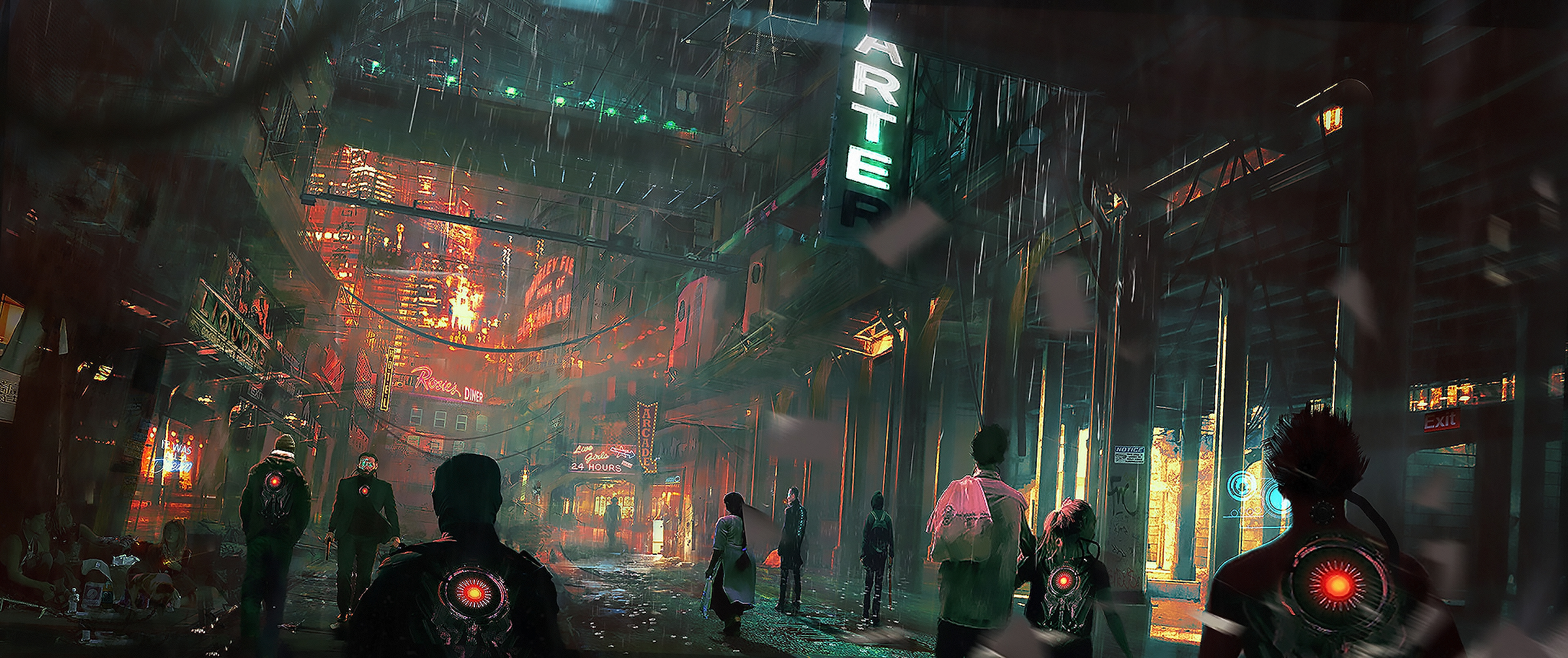 Download mobile wallpaper City, Sci Fi, Cyberpunk Cityscape for free.