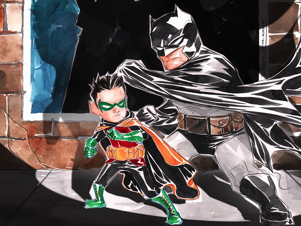 Laden Sie das Batman, Comics, Robin (Dc Comics), Batman: Li’L Gotham-Bild kostenlos auf Ihren PC-Desktop herunter