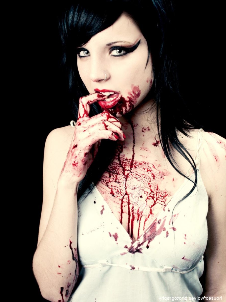 Download mobile wallpaper Blood, Dark, Zombie, Scary for free.