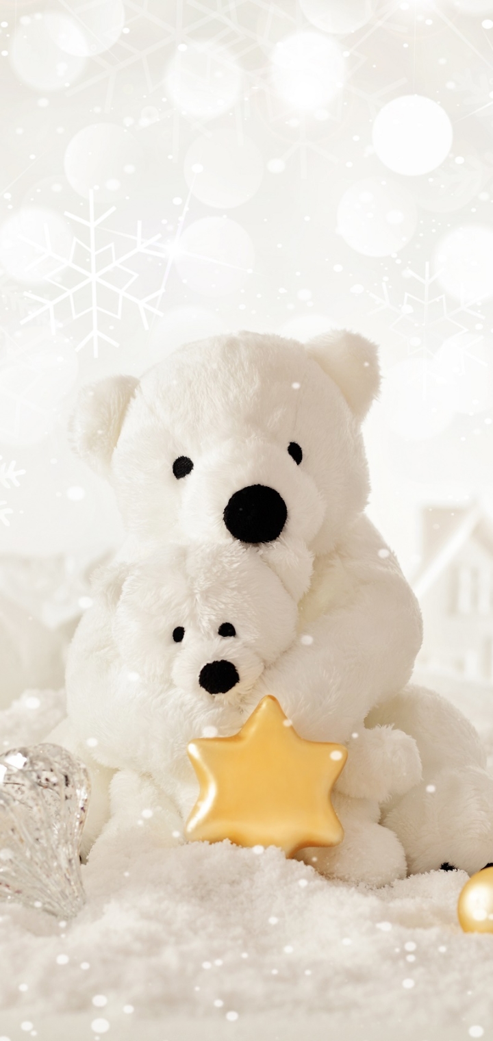 Download mobile wallpaper Teddy Bear, Christmas, Holiday, Christmas Ornaments, Stuffed Animal for free.