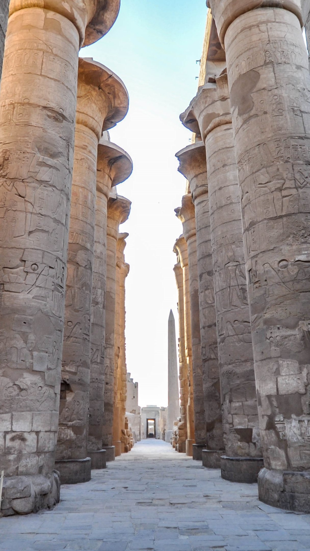 Handy-Wallpaper Tempel, Zugrunde Richten, Ruinen, Menschengemacht, Karnak Tempel kostenlos herunterladen.