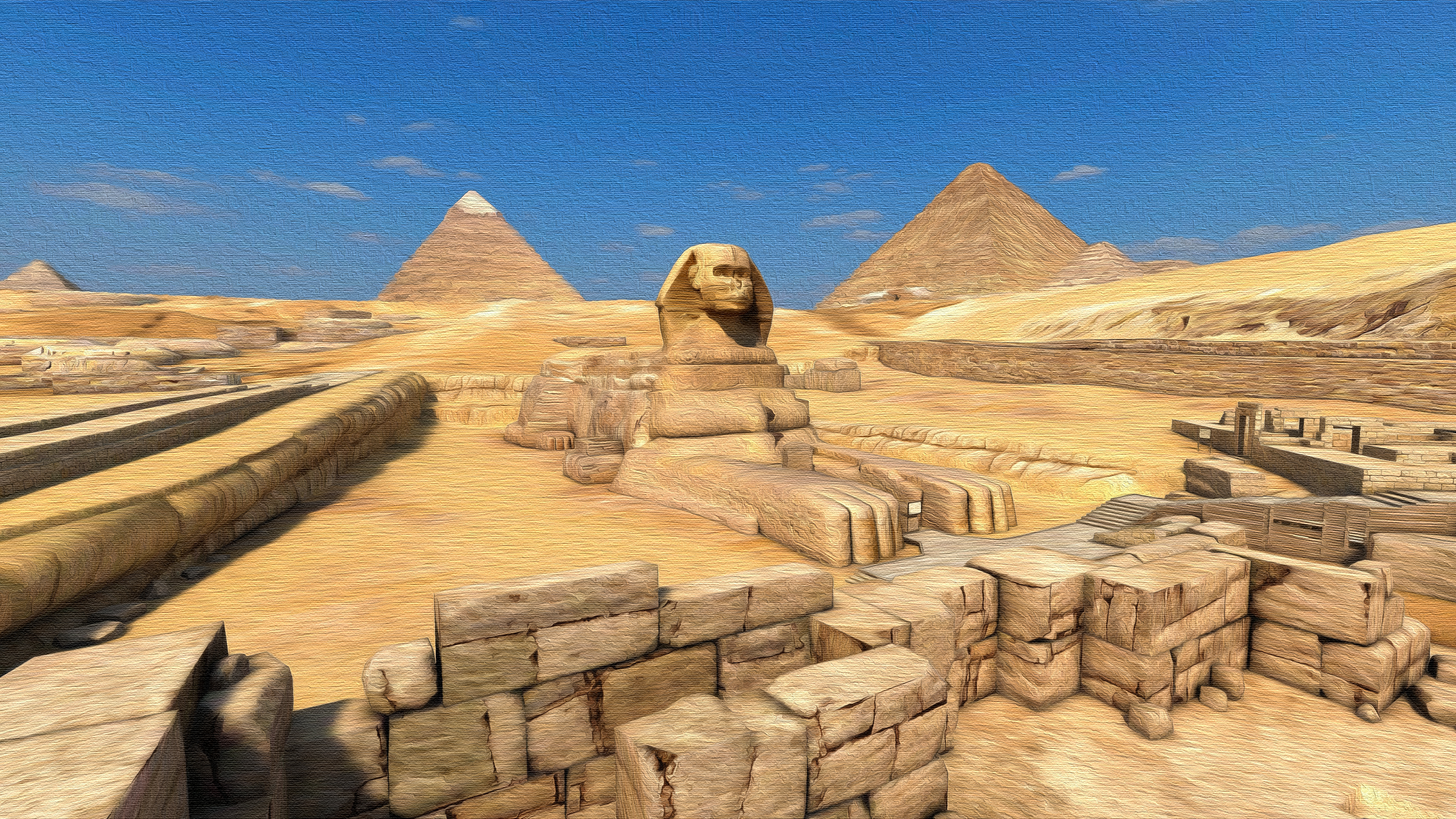 1530736 descargar fondo de pantalla hecho por el hombre, esfinge, pirámide: protectores de pantalla e imágenes gratis