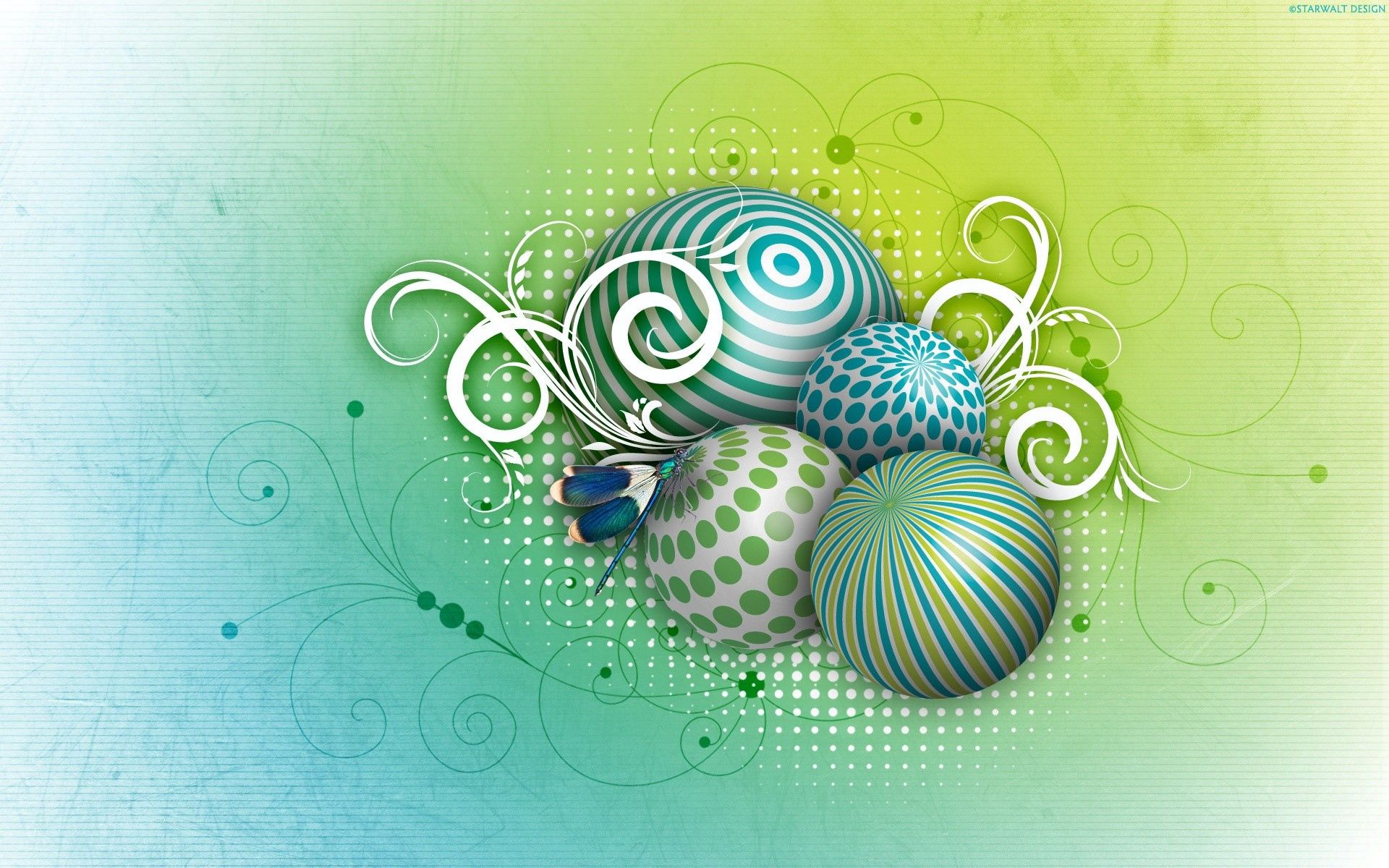 balls, abstract, patterns, shine, light, shapes, shape
