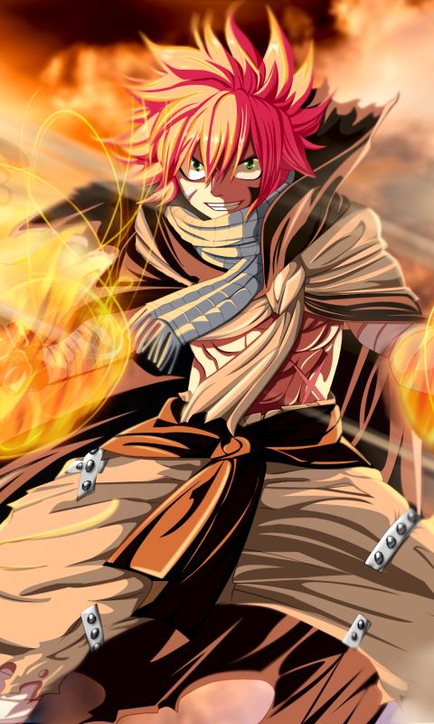 Download mobile wallpaper Anime, Scarf, Fairy Tail, Natsu Dragneel for free.