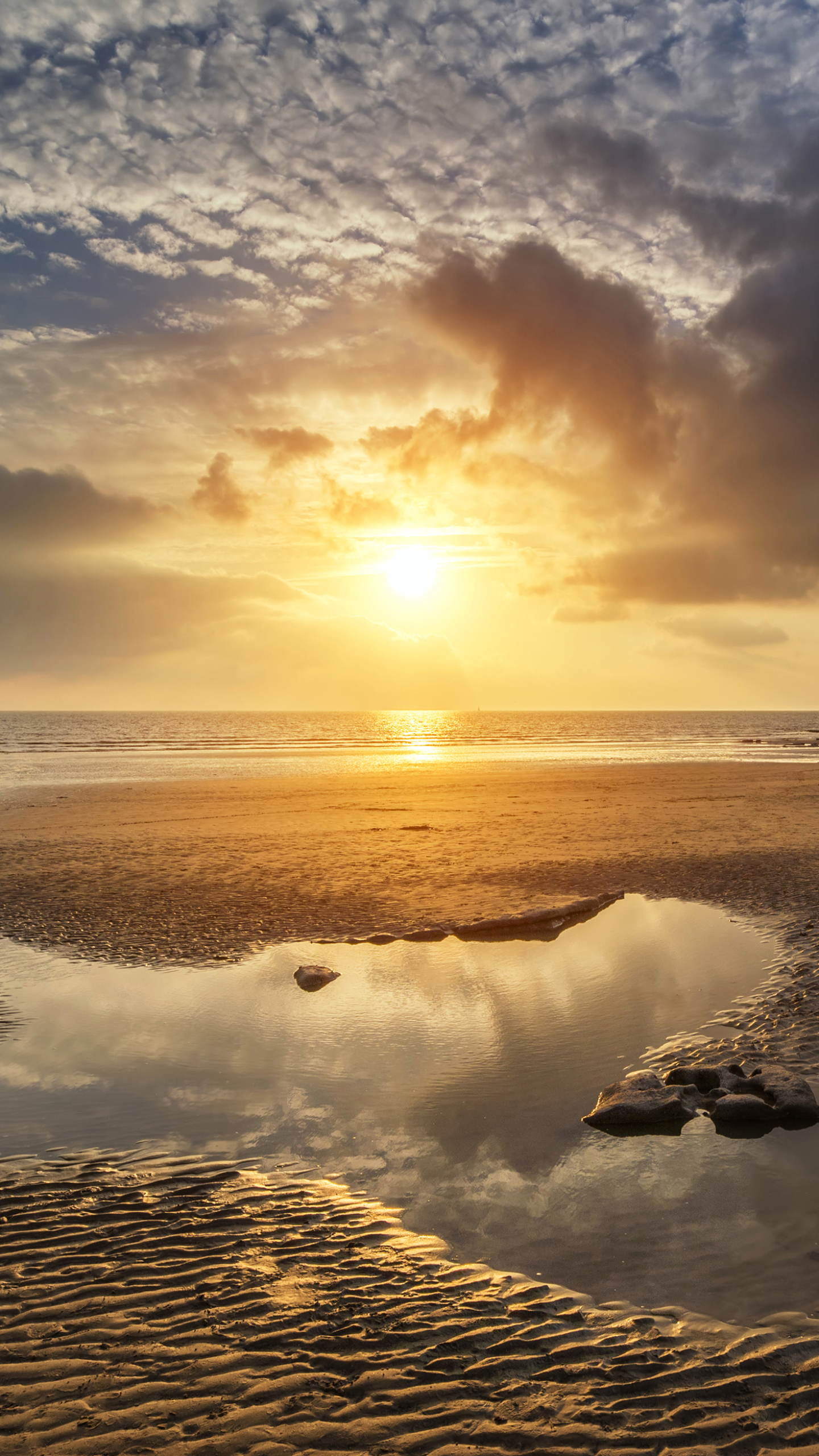 Handy-Wallpaper Natur, Strand, Horizont, Ozean, Wolke, Himmel, Sonnenuntergang, Erde/natur kostenlos herunterladen.