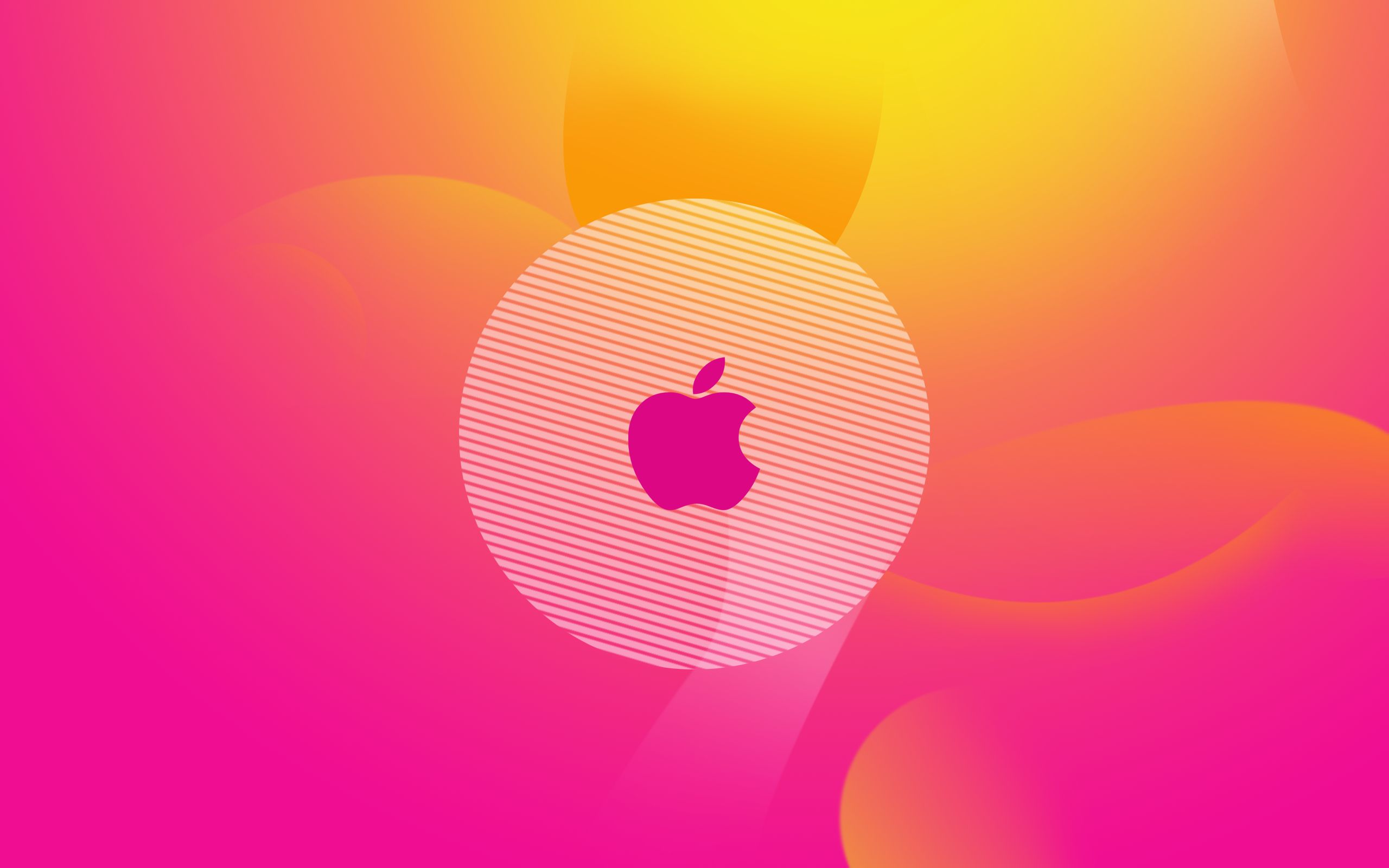 無料モバイル壁紙ピンク, 黄色, アップル社。, アップル, テクノロジーをダウンロードします。