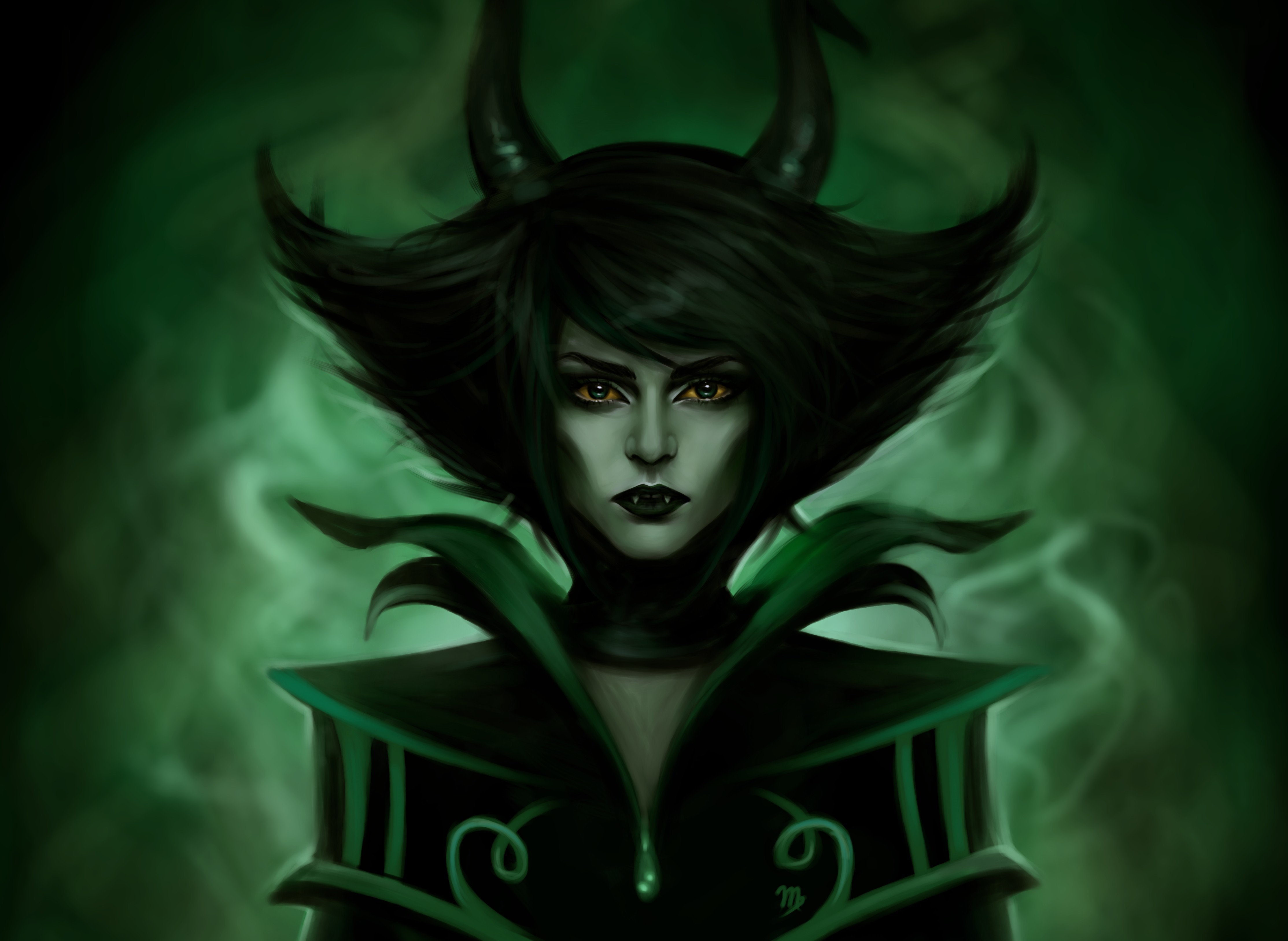Download mobile wallpaper Fantasy, Horns, Demon for free.