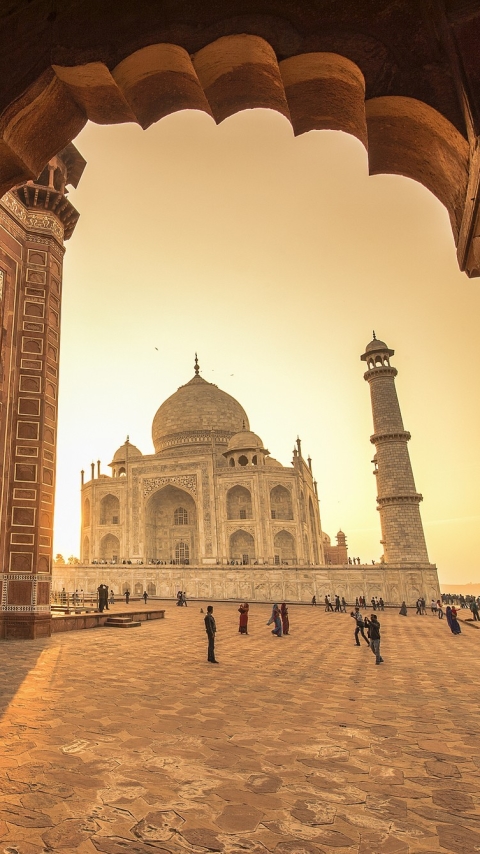 Descarga gratuita de fondo de pantalla para móvil de Monumentos, Taj Mahal, Arco, India, Arco Natural, Agra, Hecho Por El Hombre, Uttar Pradesh.