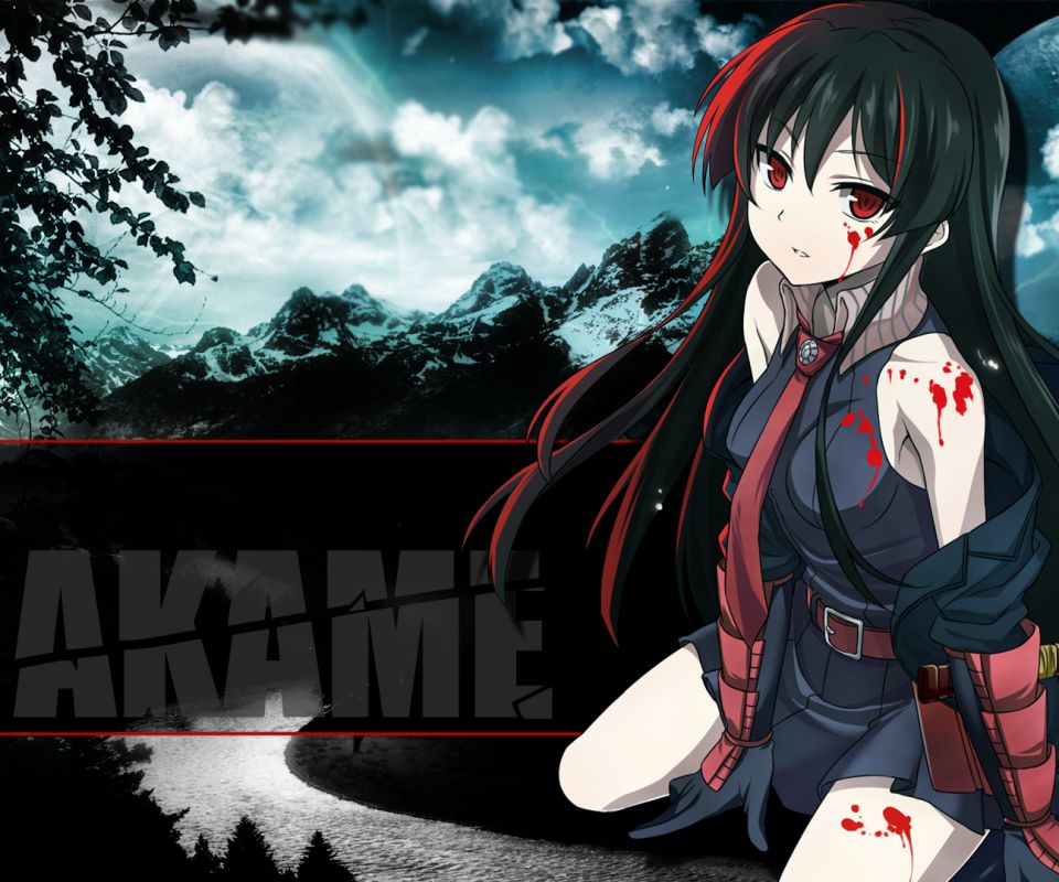Laden Sie das Mond, Blut, Animes, Akame (Akame Ga Kill!), Akame Ga Kill: Schwerter Der Assassinen-Bild kostenlos auf Ihren PC-Desktop herunter