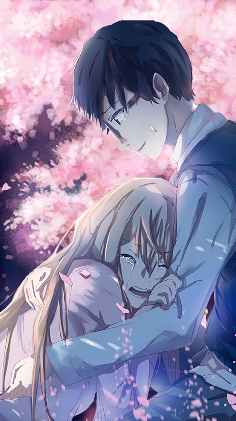 Descarga gratuita de fondo de pantalla para móvil de Animado, Kousei Arima, Kaori Miyazono, Tu Mentira En Abril.