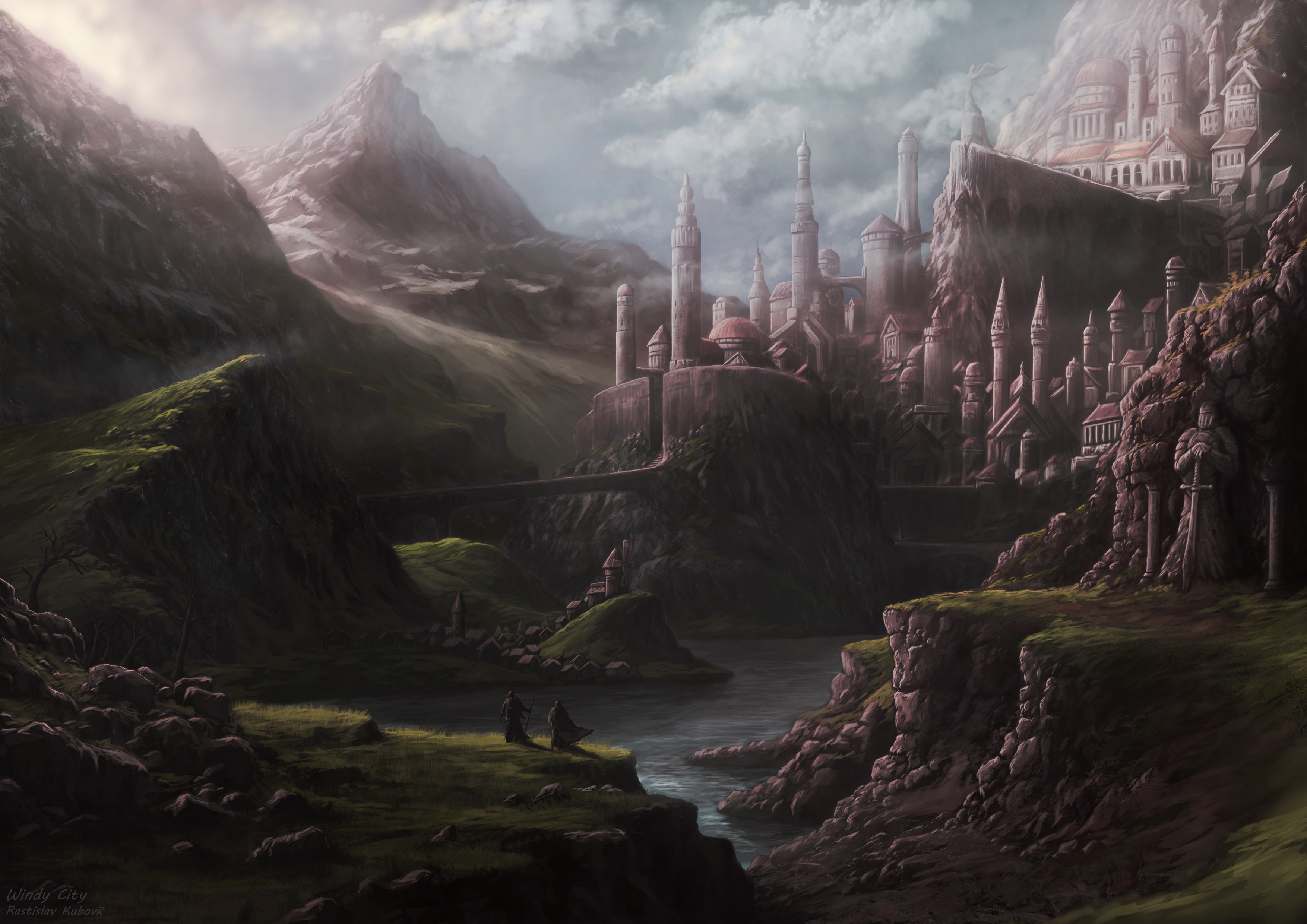 Free download wallpaper Fantasy, City on your PC desktop