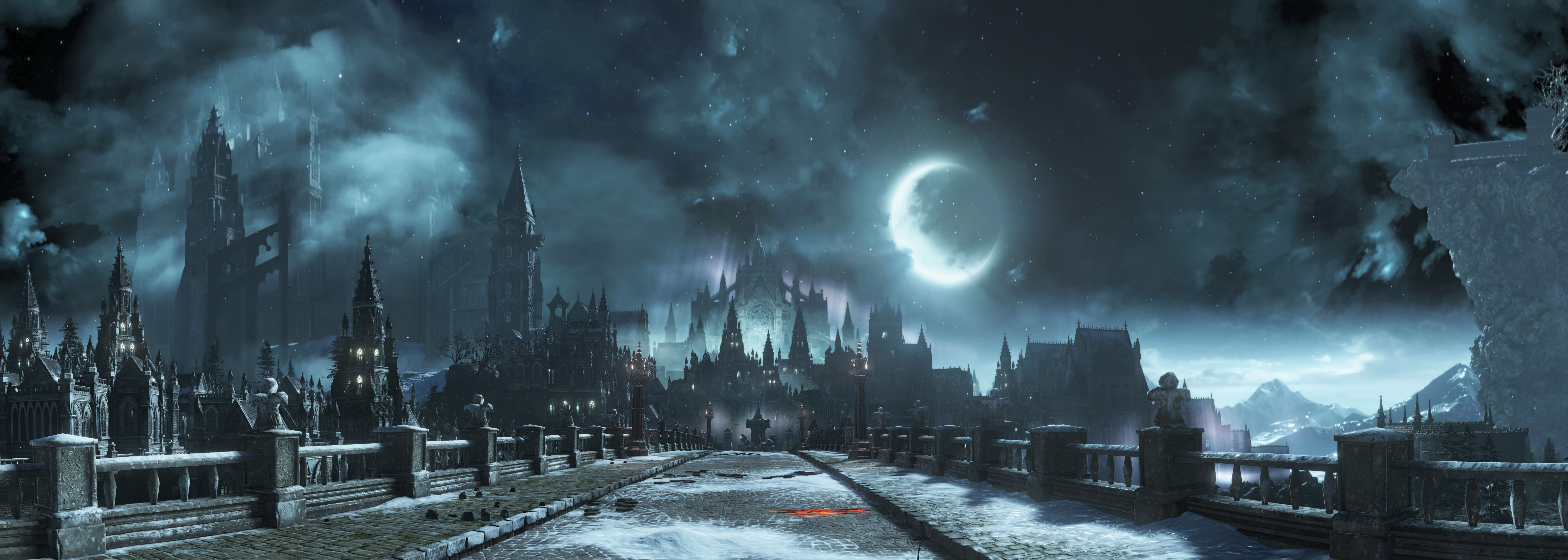 Descarga gratuita de fondo de pantalla para móvil de Cielo, Noche, Puente, Videojuego, Dark Souls, Dark Souls Iii.