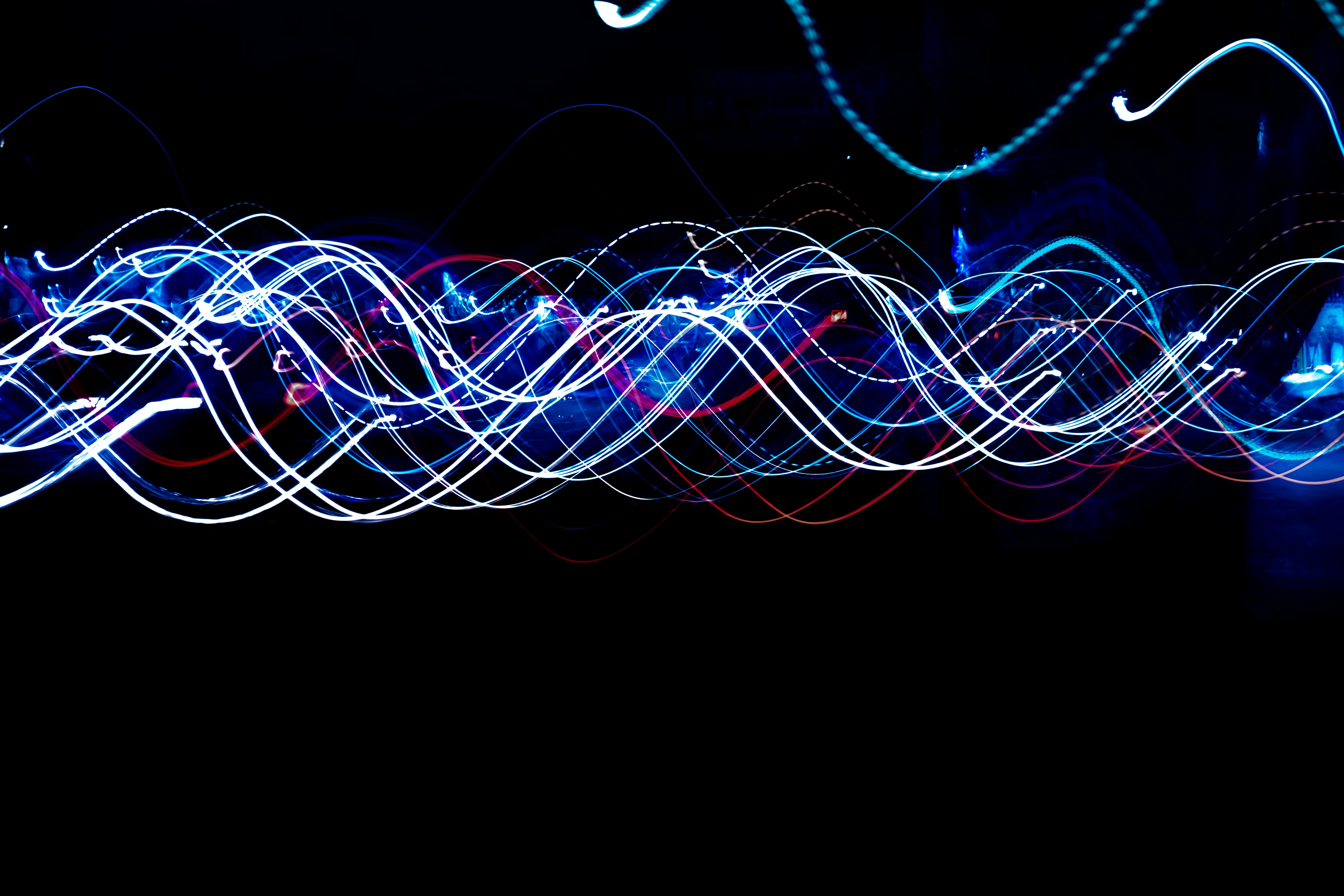 Download mobile wallpaper Freezelight, Long Exposure, Glow, Shine, Lines, Light, Abstract for free.
