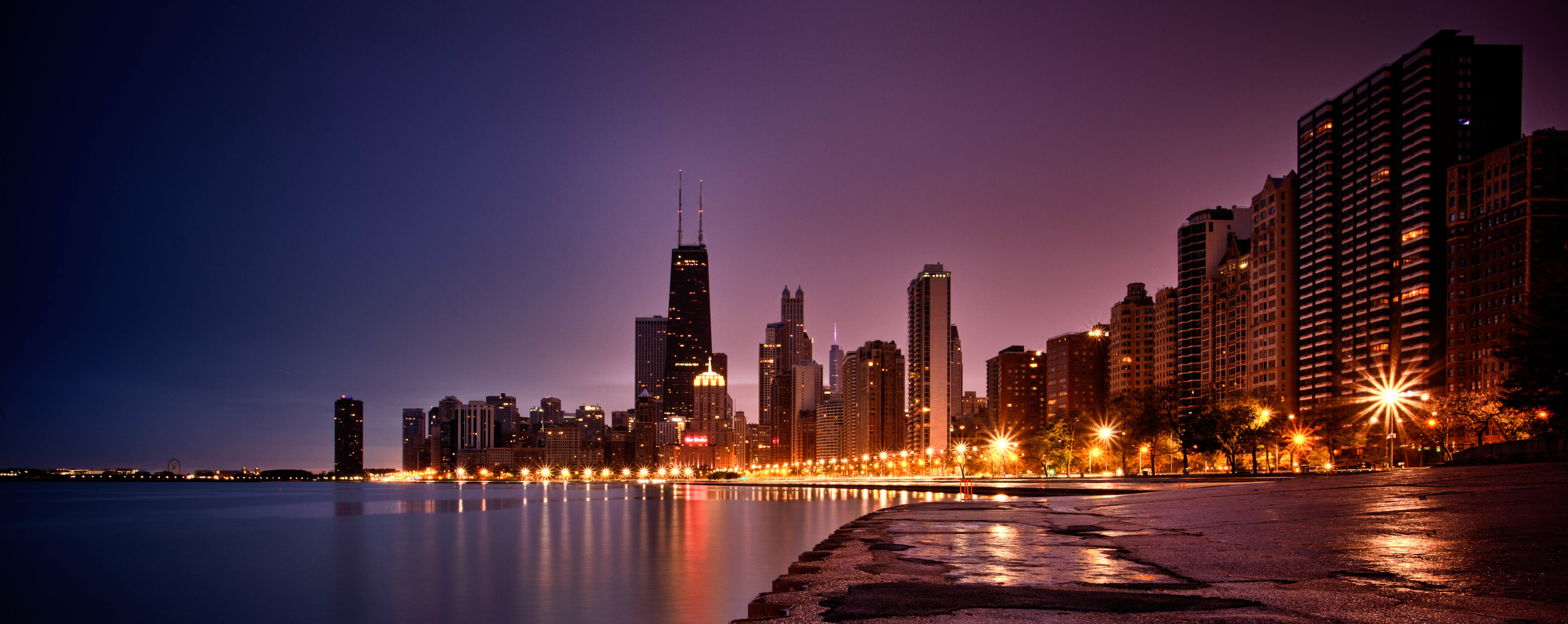 Free download wallpaper Cities, Night, Usa, City, Skyscraper, Building, Light, Chicago, Man Made on your PC desktop