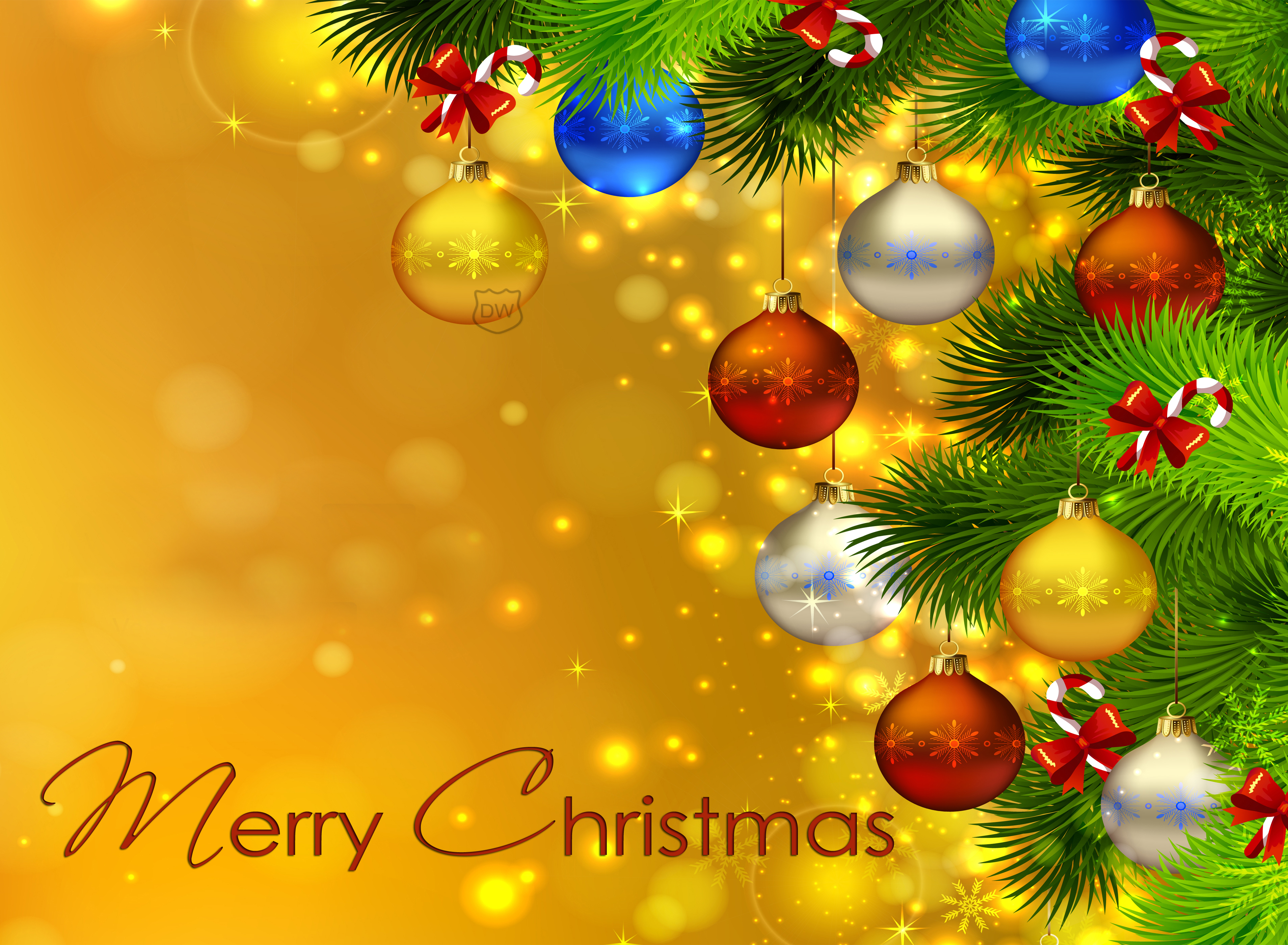PCデスクトップに輝き, クリスマス, カラフル, クリスマスオーナメント, ホリデー, メリークリスマス画像を無料でダウンロード