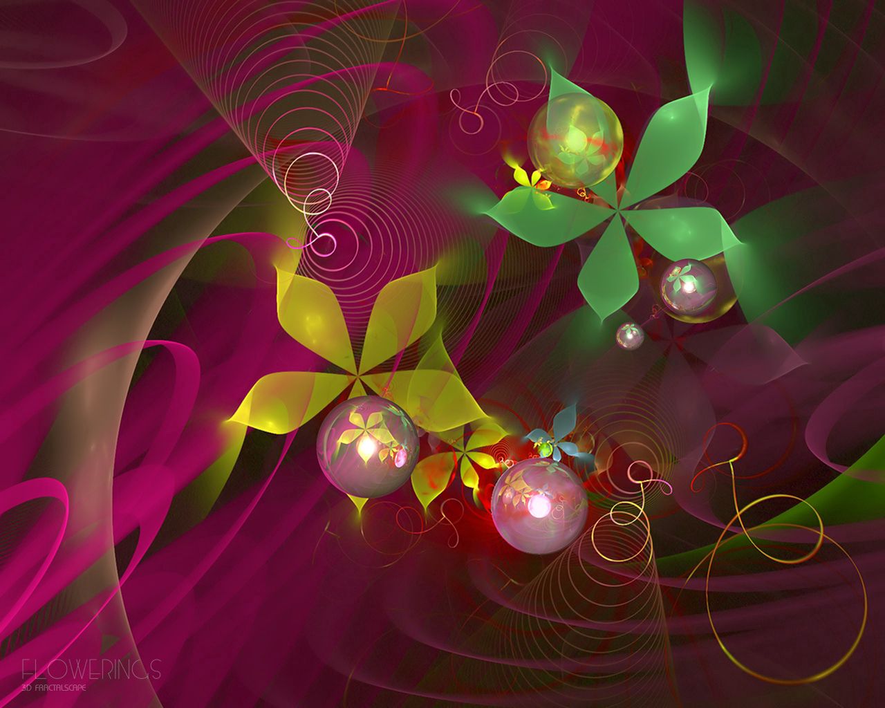 Download mobile wallpaper Shine, Flowers, Circles, Abstract, Bright, Light for free.