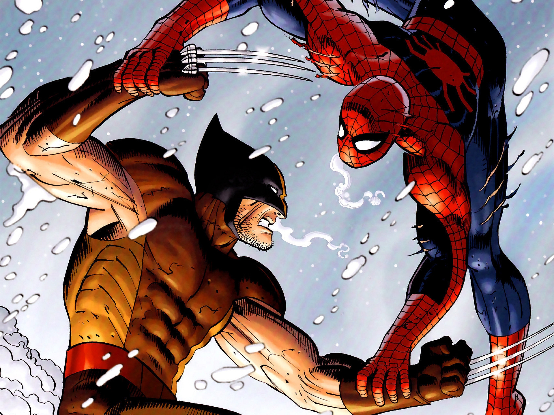Télécharger des fonds d'écran Spider Man Contre Carcajou HD