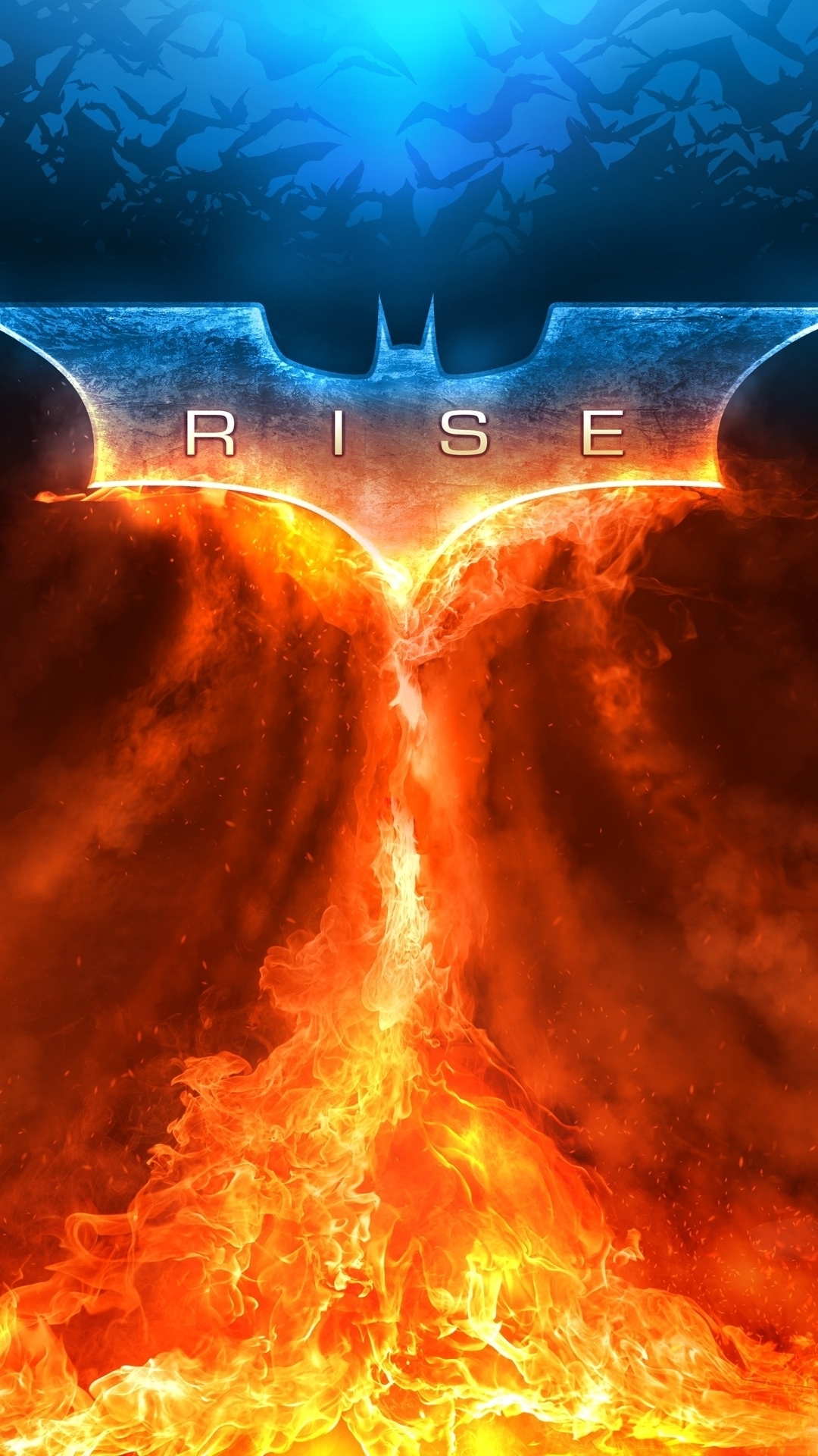 Download mobile wallpaper Fire, Batman, Flame, Movie, Batman Symbol, The Dark Knight Rises for free.