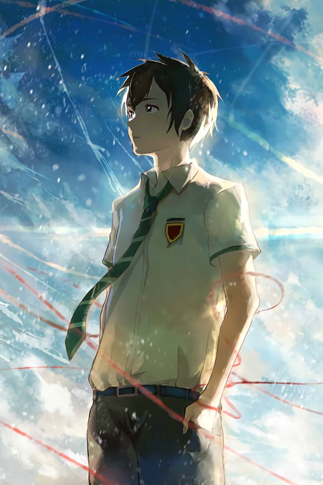 Handy-Wallpaper Animes, Your Name Gestern Heute Und Für Immer, Kimi No Na Wa, Mitsuha Miyamizu, Taki Tachibana kostenlos herunterladen.