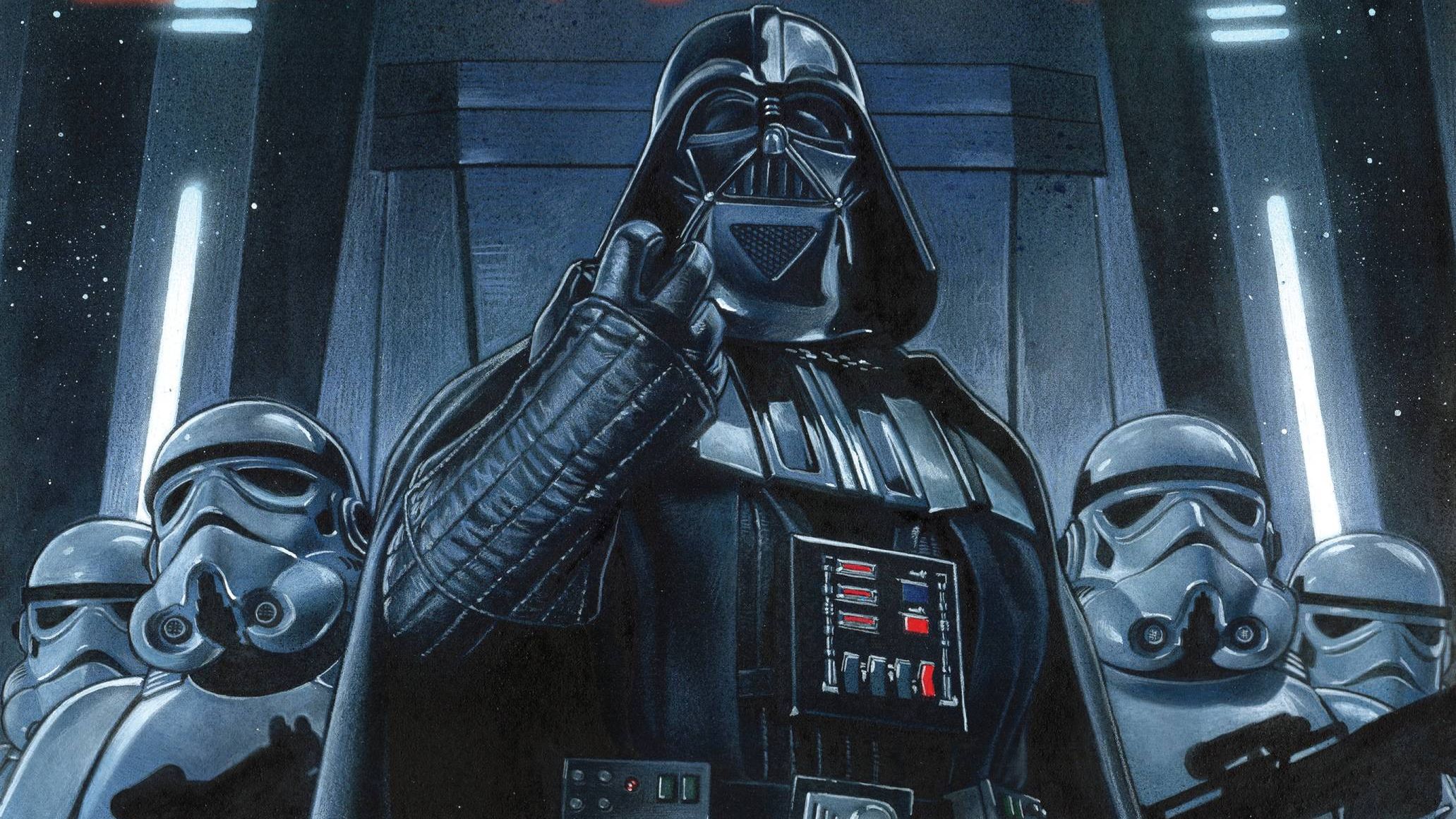 Download mobile wallpaper Star Wars, Comics, Darth Vader, Stormtrooper for free.