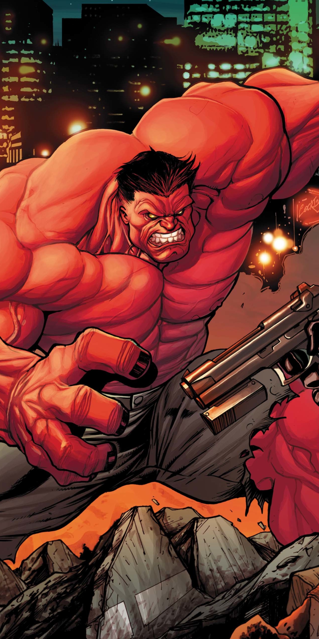 Download mobile wallpaper Comics, Red Hulk, Circle Of Four for free.