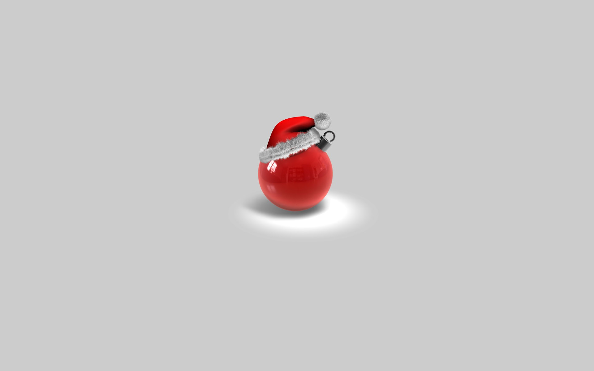 Free download wallpaper Christmas, Holiday, Christmas Ornaments, Minimalist, Santa Hat on your PC desktop