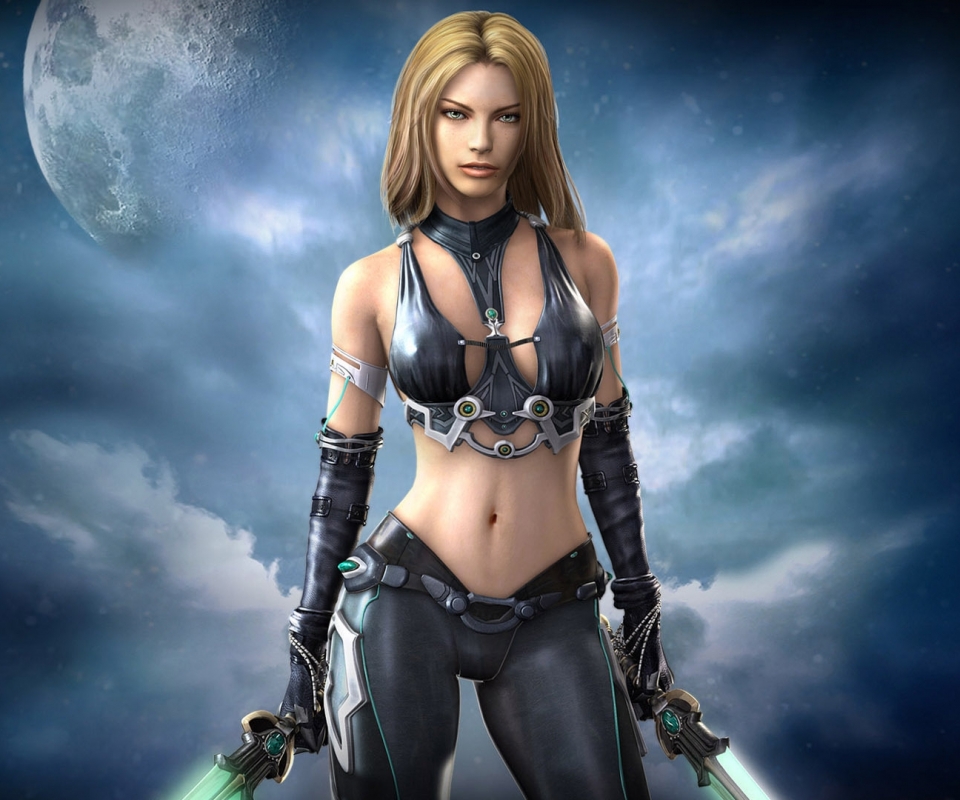 Download mobile wallpaper Fantasy, Moon, Women Warrior for free.