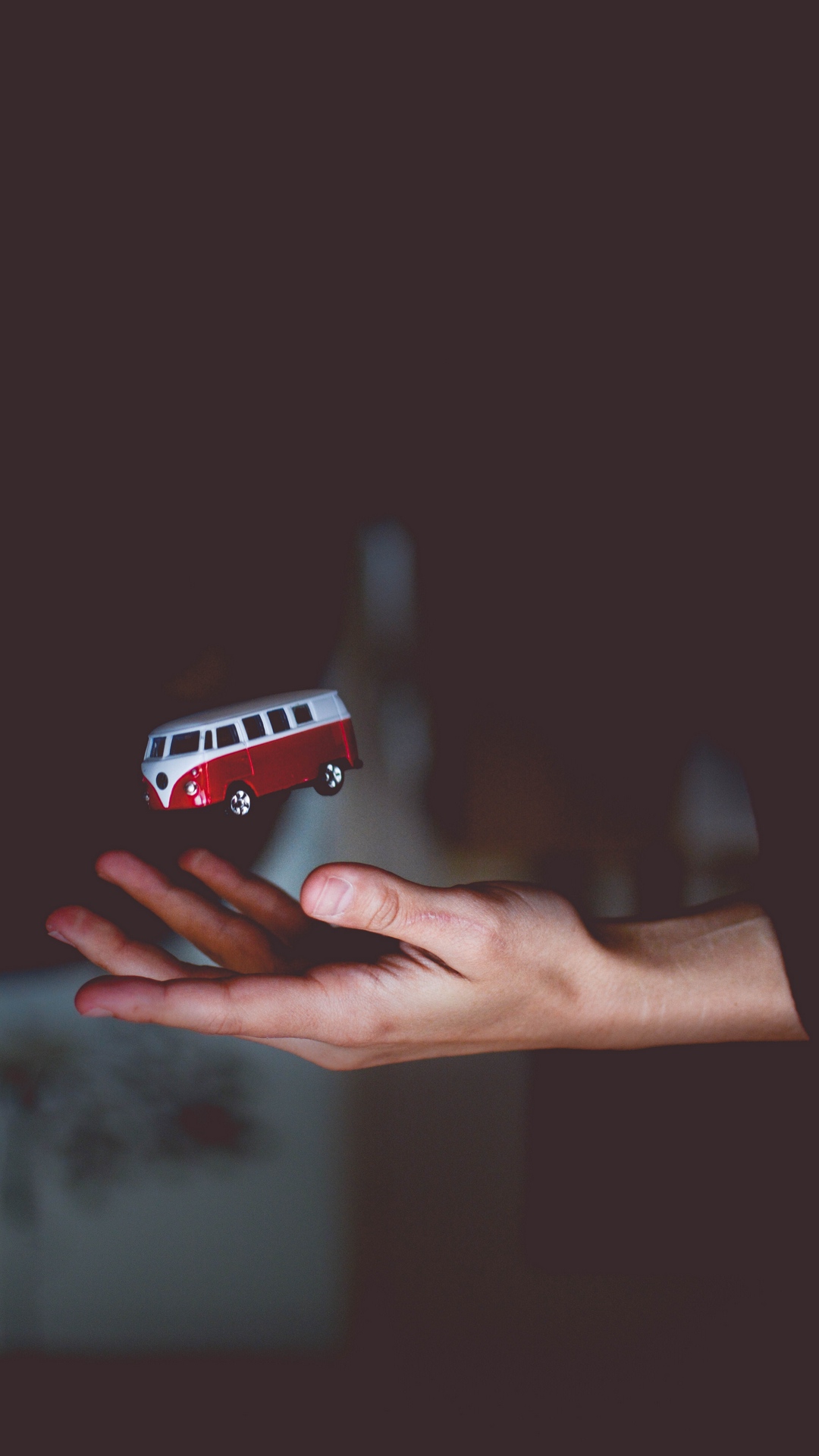 Download mobile wallpaper Volkswagen, Hand, Toy, Photography, Bus for free.