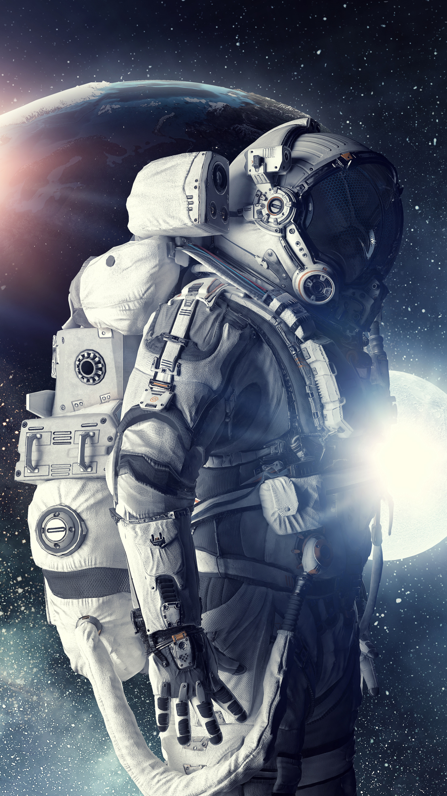 Handy-Wallpaper Science Fiction, Astronaut kostenlos herunterladen.