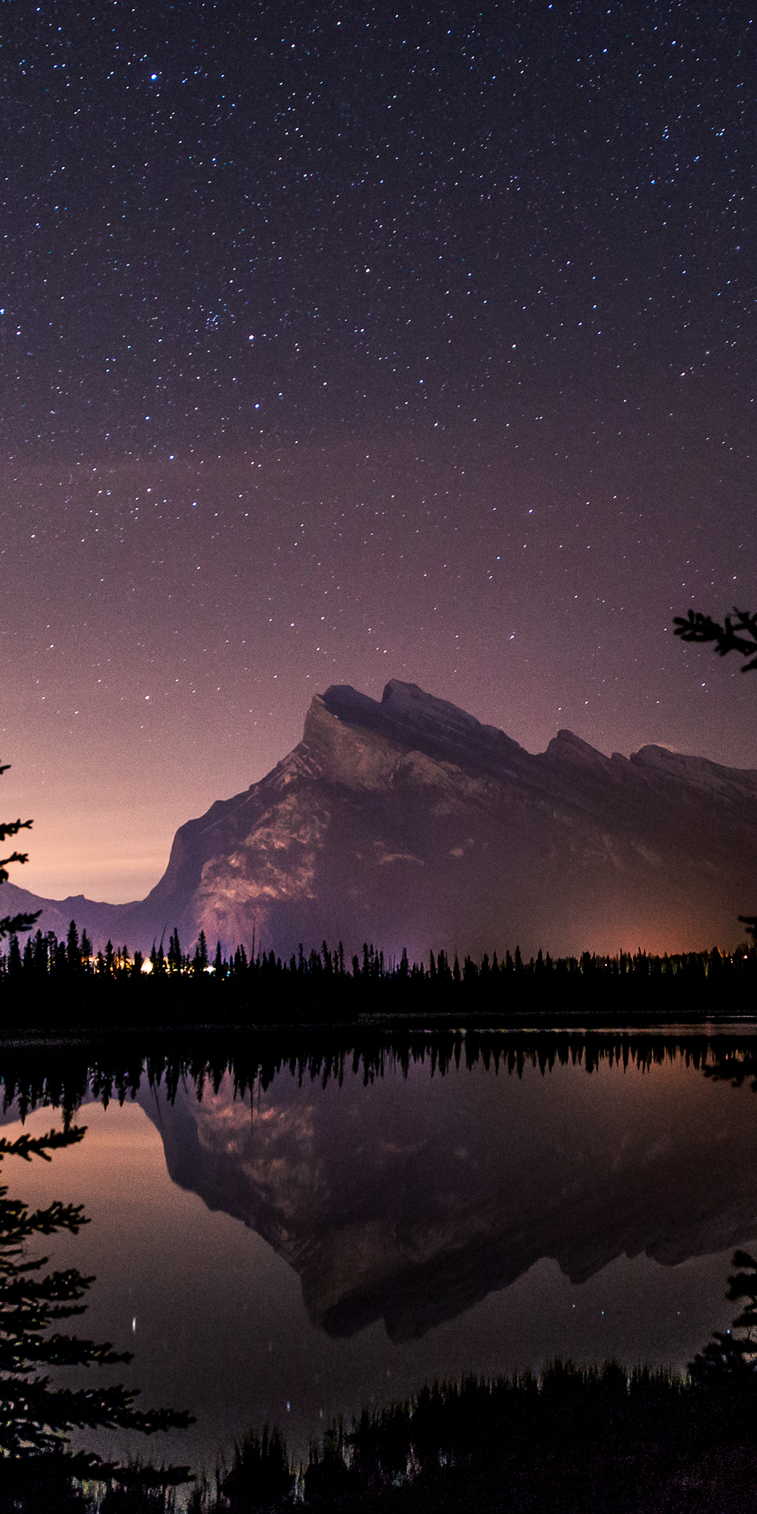 Download mobile wallpaper Sky, Mountain, Lake, Reflection, Starry Sky, Earth for free.