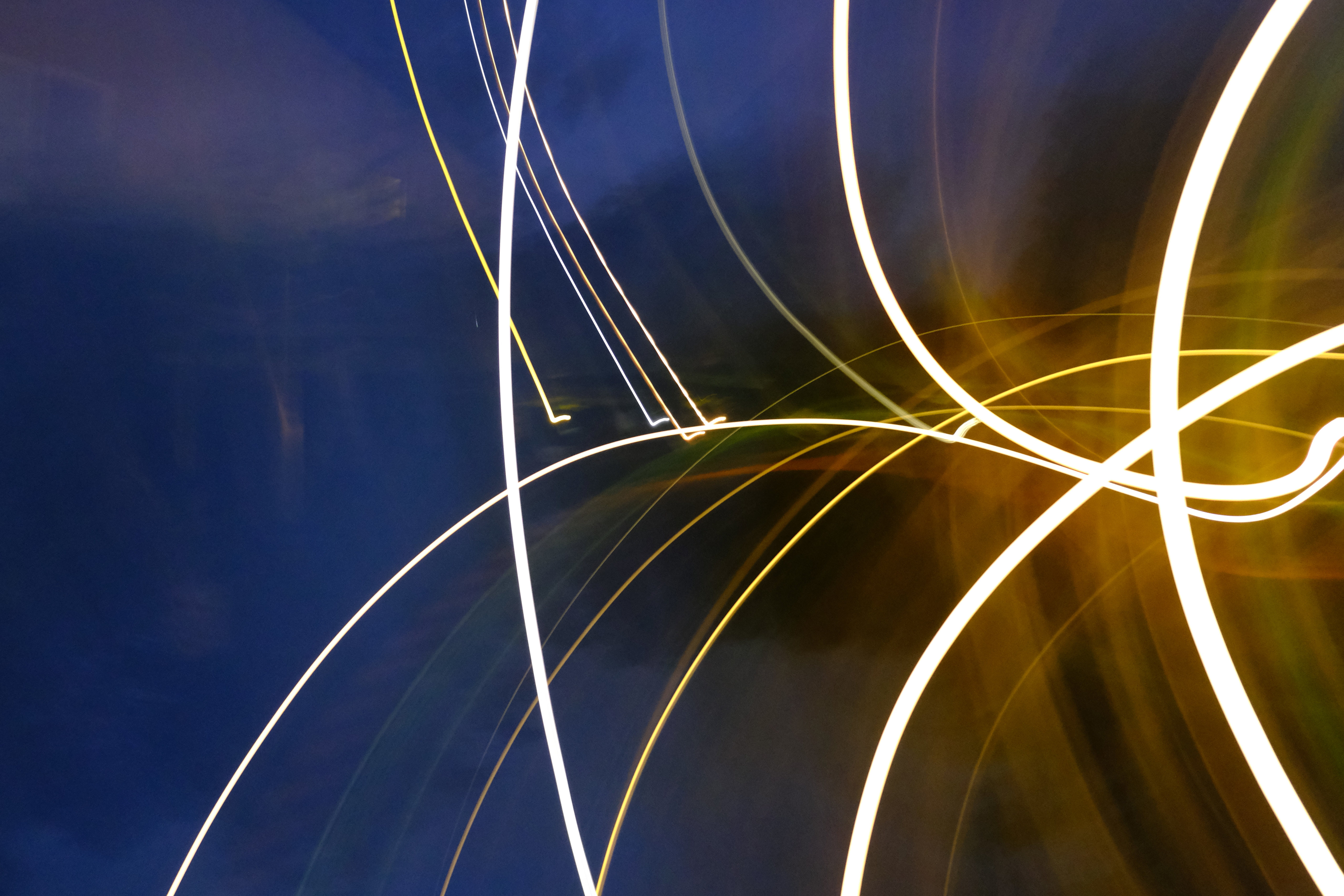 Download mobile wallpaper Freezelight, Long Exposure, Glow, Lines, Abstract, Dark for free.