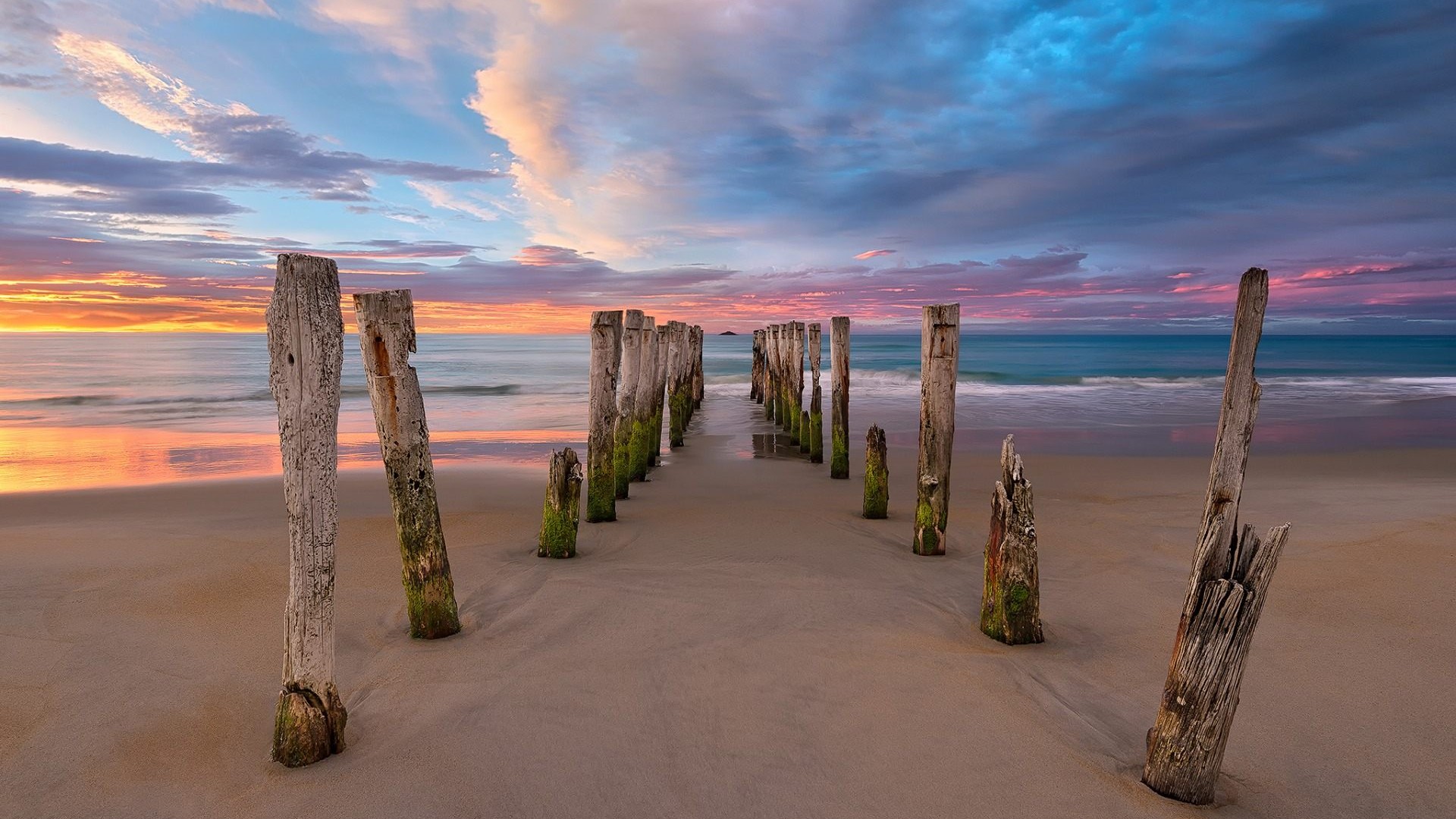 Laden Sie das Strand, Horizont, Holz, Ozean, Himmel, Sonnenuntergang, Erde/natur-Bild kostenlos auf Ihren PC-Desktop herunter