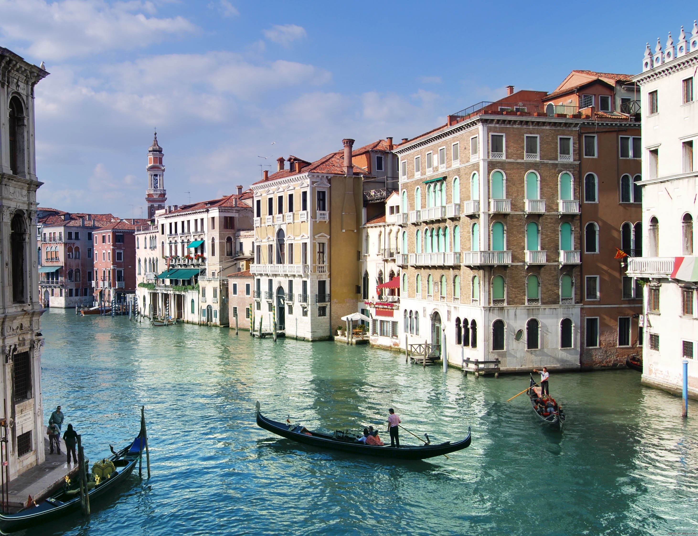 Скачать обои бесплатно Города, Река, Пейзаж, Венеция картинка на рабочий стол ПК