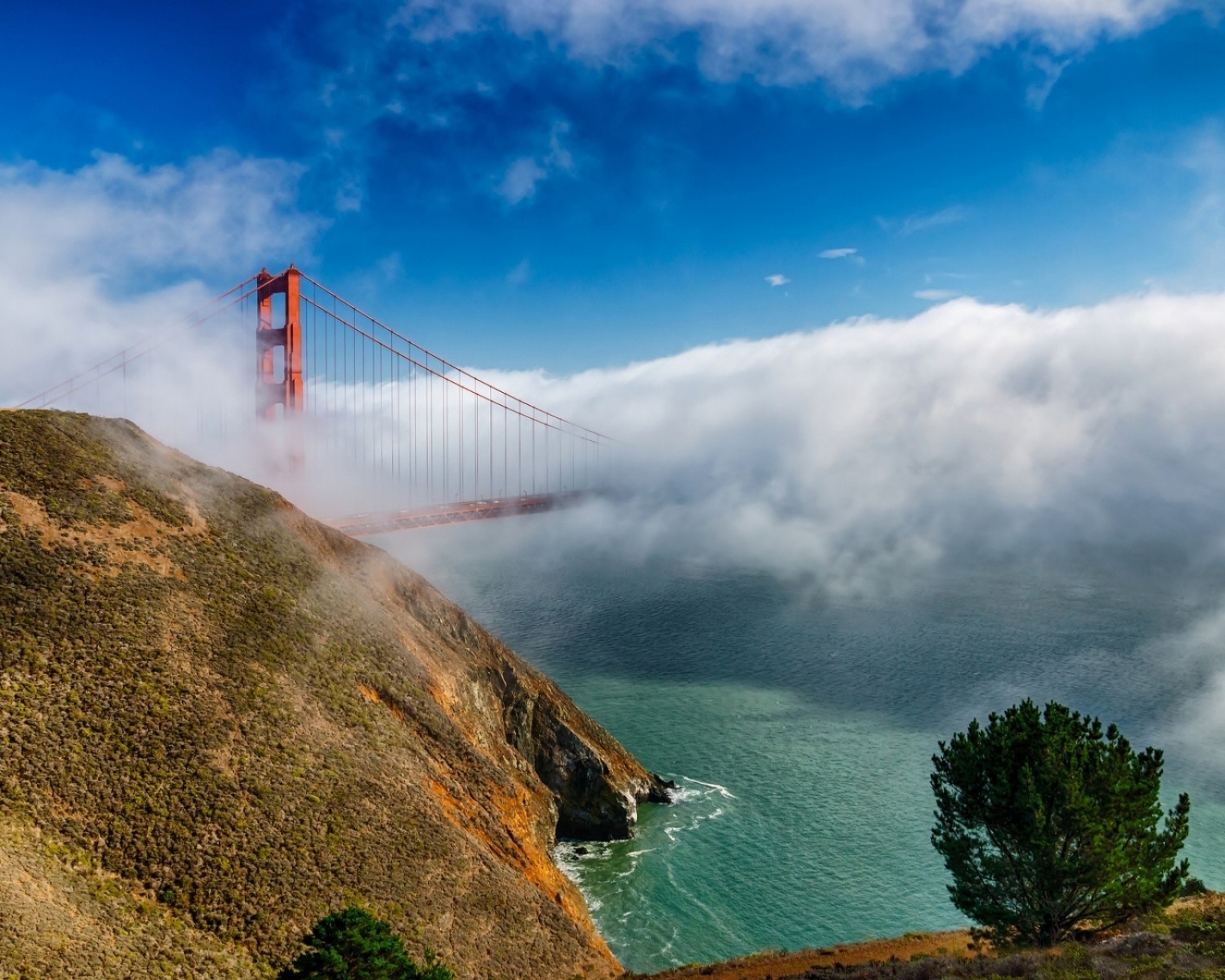 Download mobile wallpaper Bridges, Bridge, Golden Gate, Man Made for free.