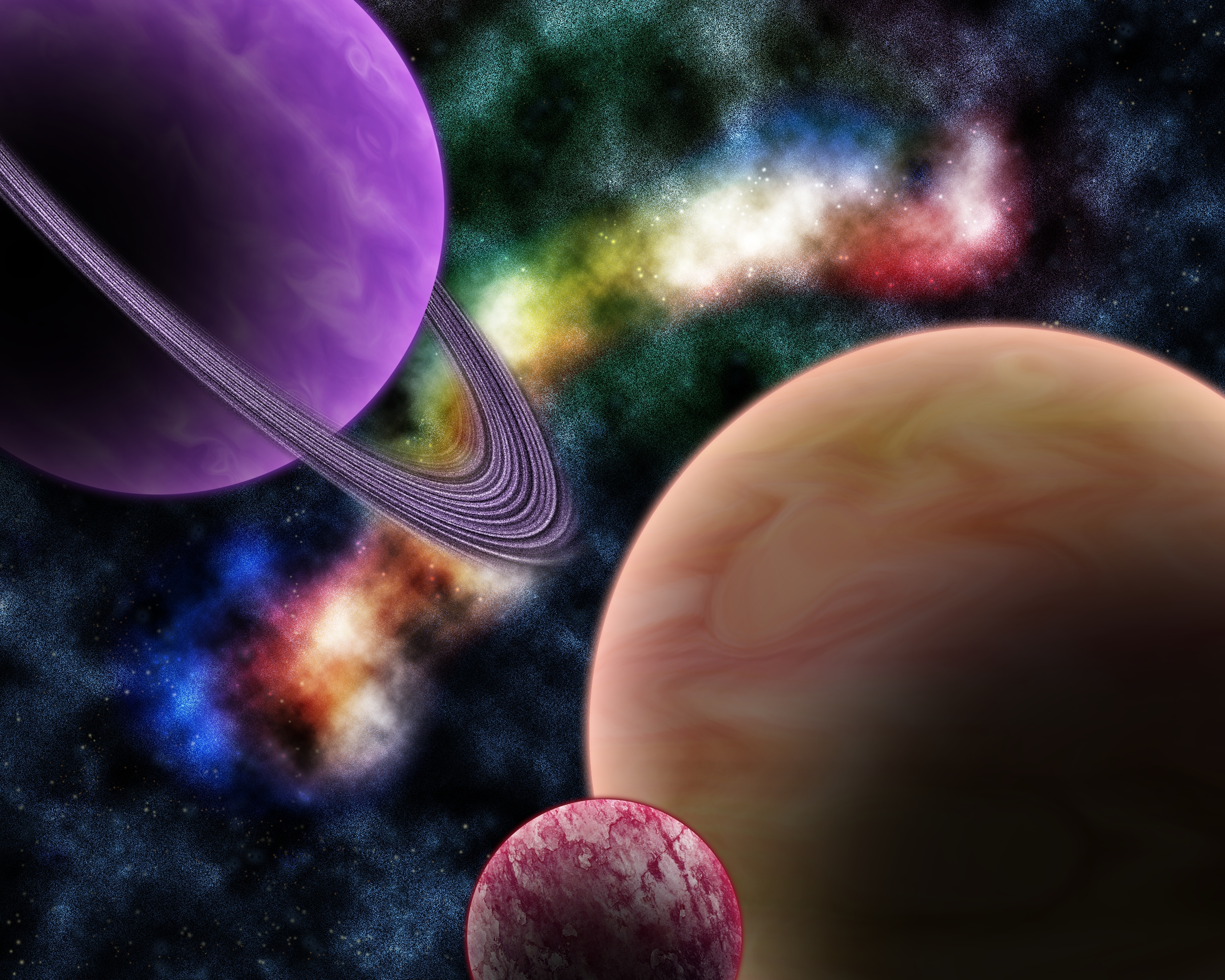 Download mobile wallpaper Planets, Colors, Space, Planet, Colorful, Sci Fi for free.