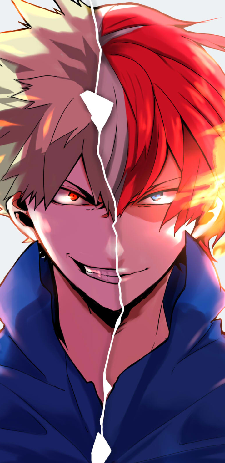 Descarga gratuita de fondo de pantalla para móvil de Animado, Shoto Todoroki, Katsuki Bakugou, My Hero Academia.