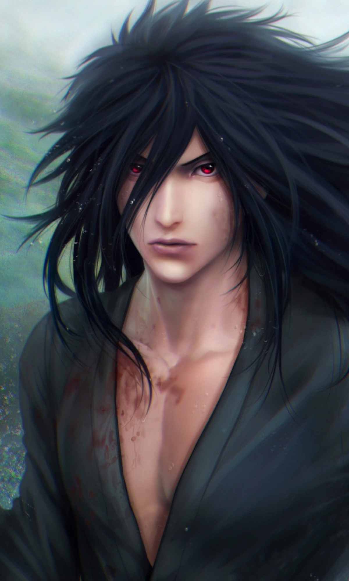 Download mobile wallpaper Anime, Naruto, Red Eyes, Black Hair, Madara Uchiha for free.