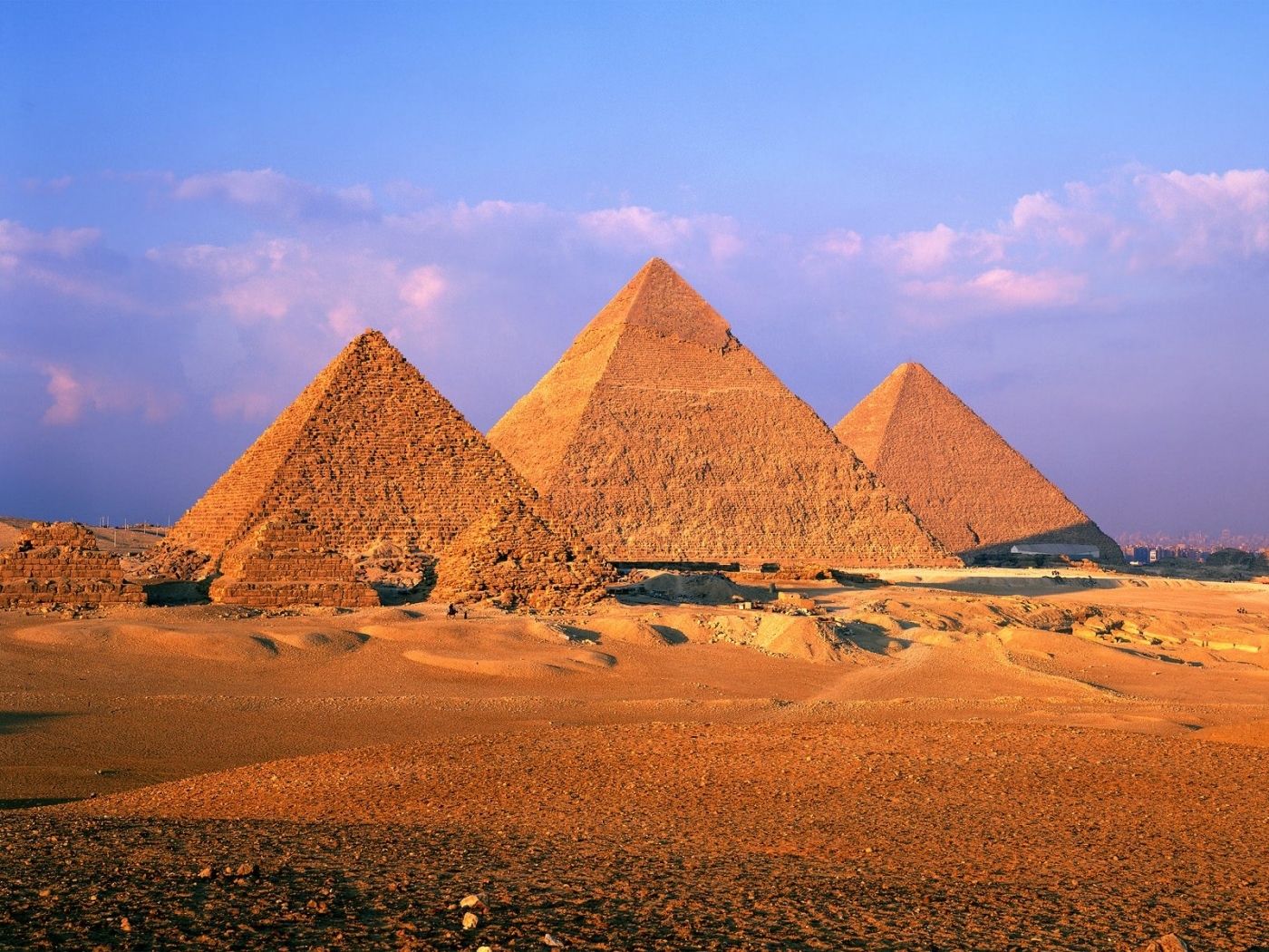 48071 скачать картинку пирамиды, пейзаж, пустыня, оранжевые - обои и заставки бесплатно