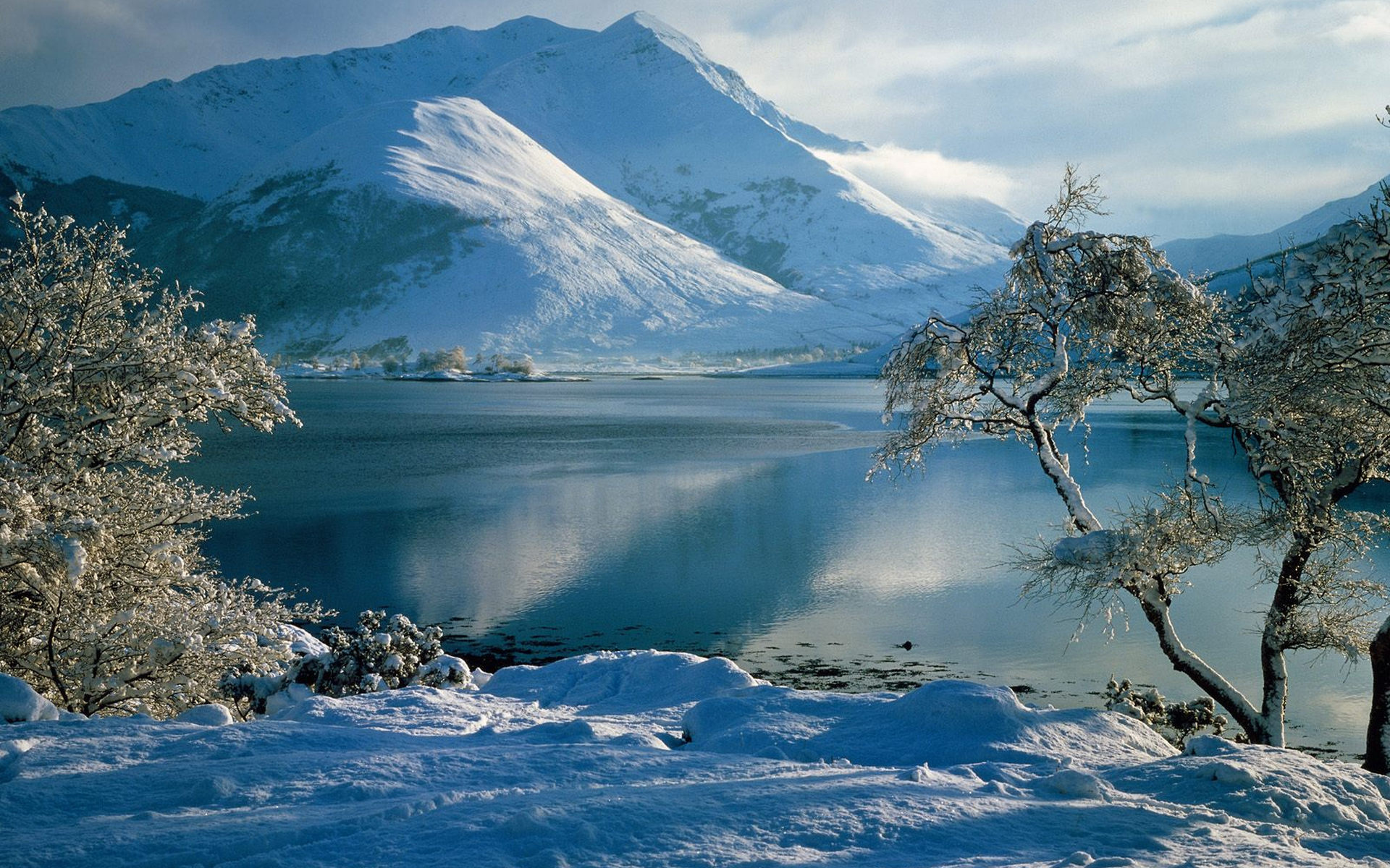 PCデスクトップに風景, 冬, 自然, 山脈, 雪画像を無料でダウンロード