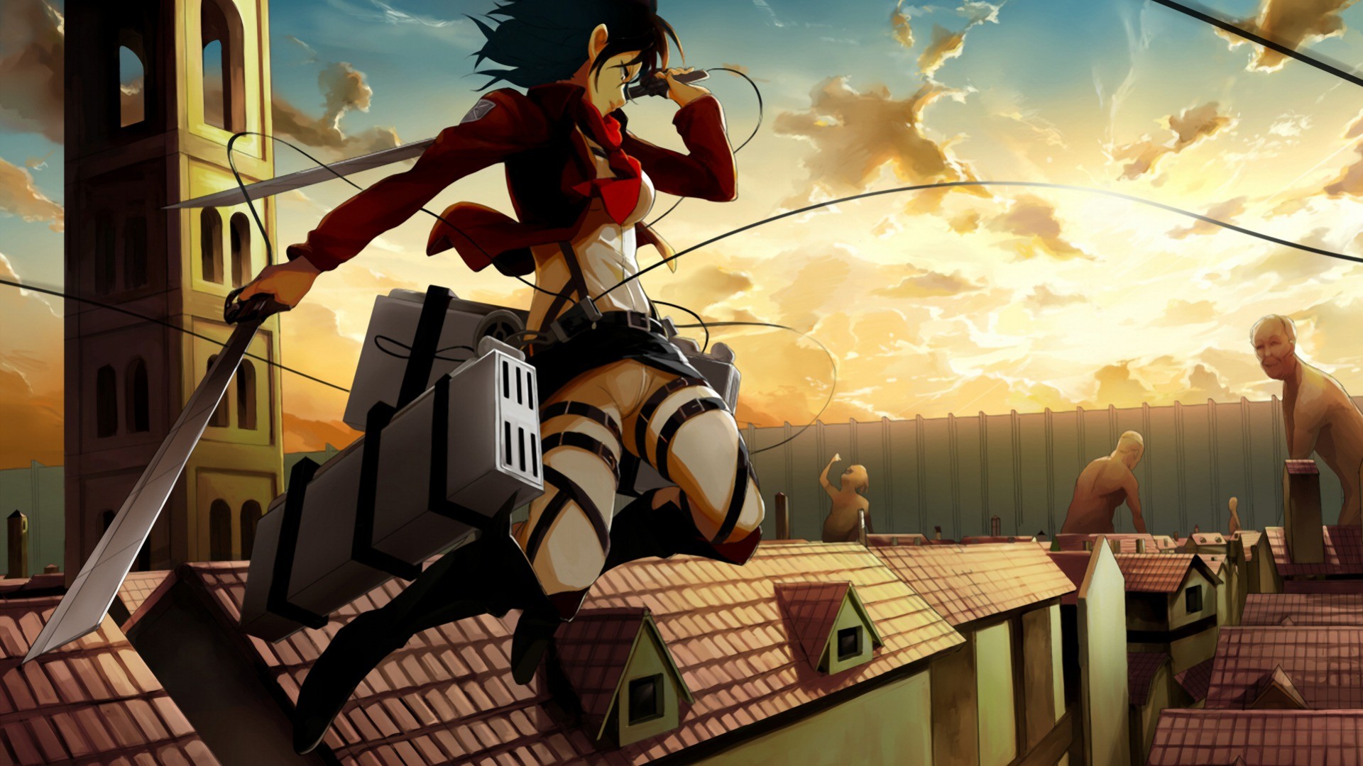 Téléchargez gratuitement l'image Animé, Mikasa Ackerman, Shingeki No Kyōjin, L'attaque Des Titans sur le bureau de votre PC