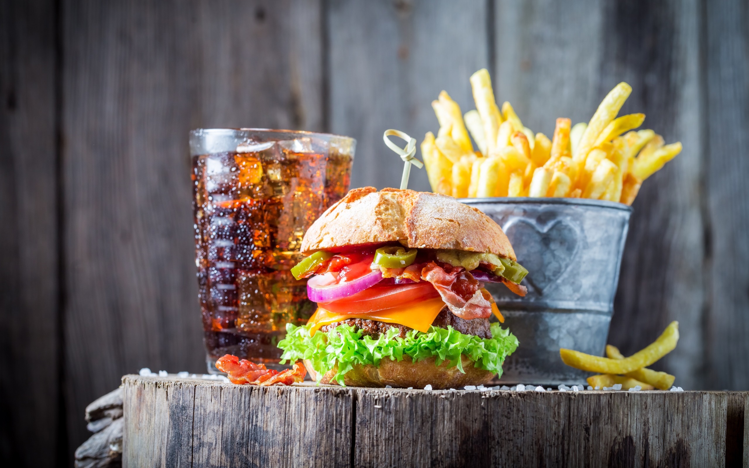Free download wallpaper Food, Burger, French Fries on your PC desktop