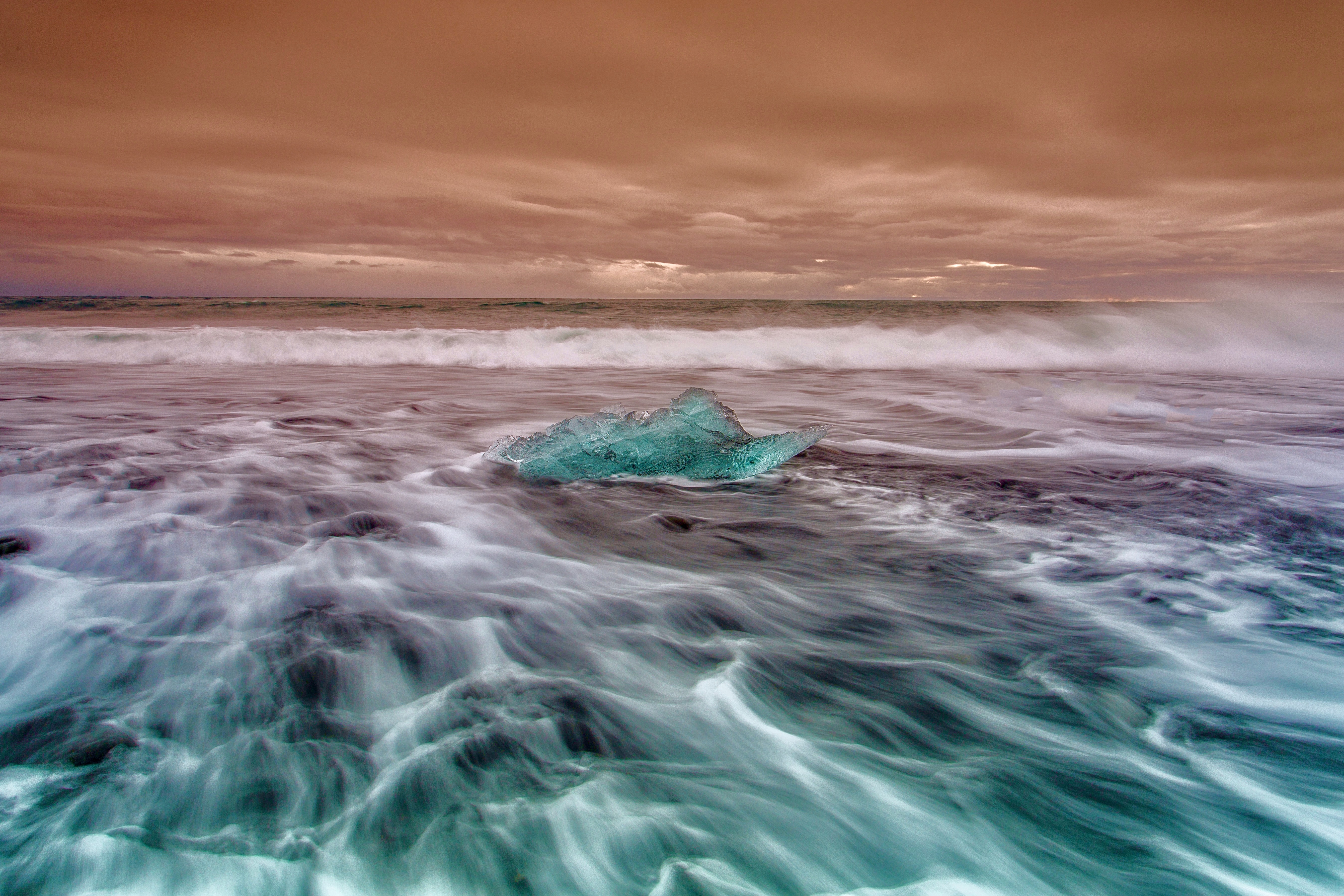 Free download wallpaper Sea, Horizon, Nature, Ice, Waves on your PC desktop