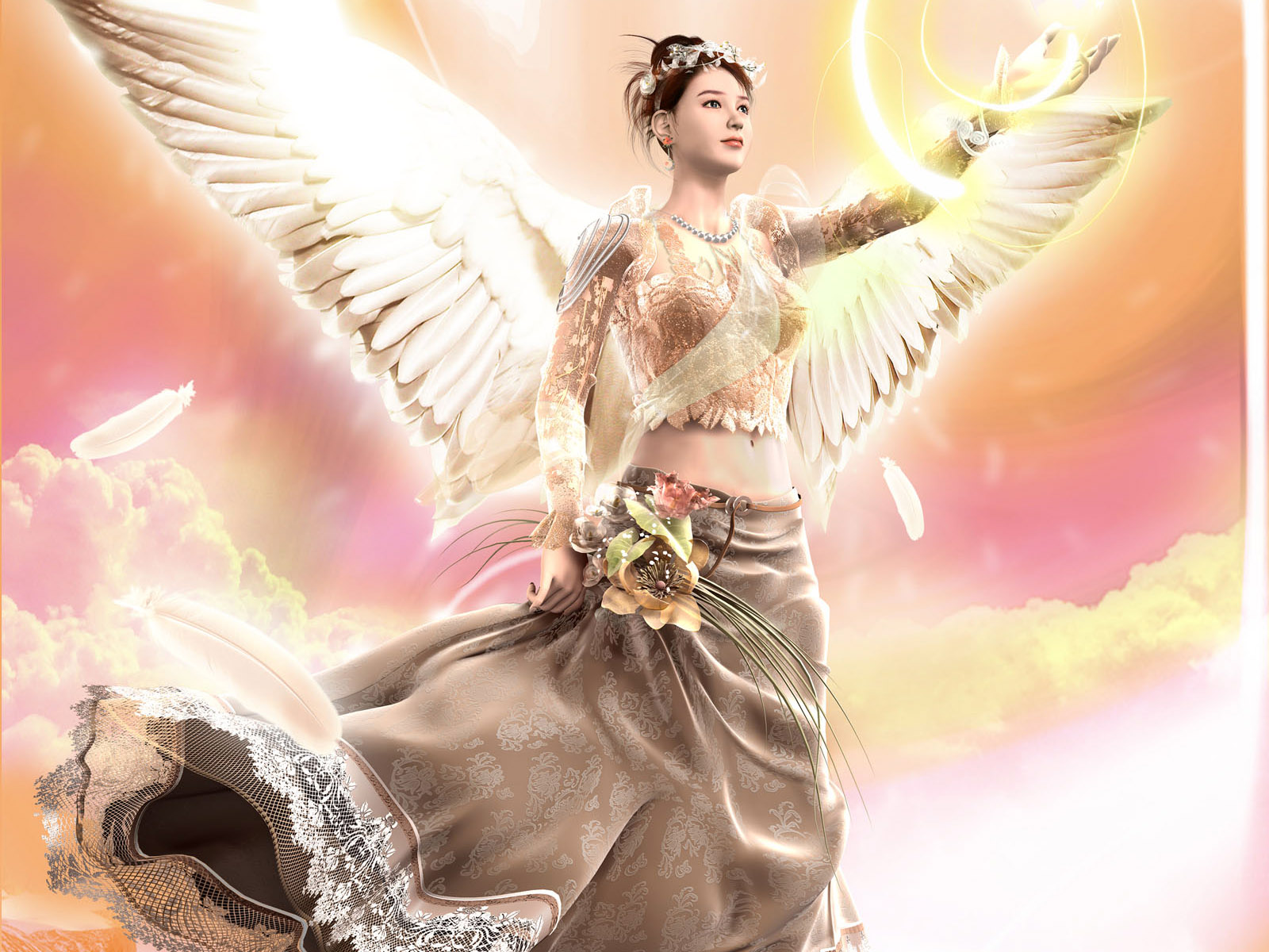 Free download wallpaper Fantasy, Dress, Fairy on your PC desktop