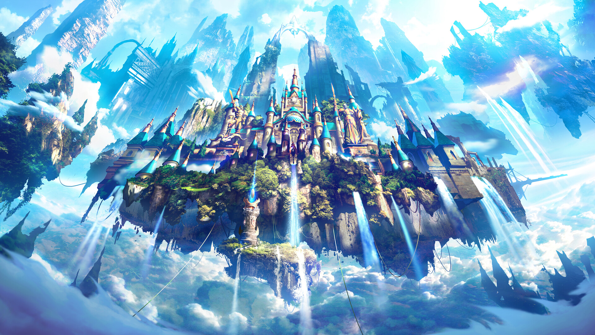 Download mobile wallpaper Fantasy, Castles, Castle, Floating Island for free.