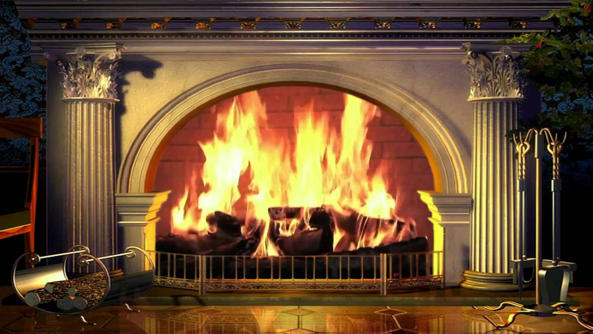 Download mobile wallpaper Abstract, Fire, Log, Fireplace, Columns, Other for free.