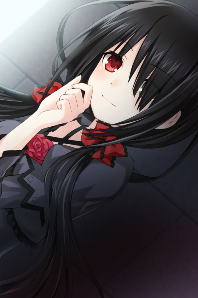 Descarga gratuita de fondo de pantalla para móvil de Heterocromía, Animado, Pelo Largo, Pelo Negro, Fecha Un Vivo, Kuromi Tokisaki.