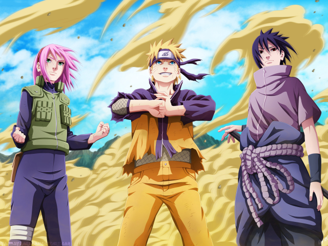 Download mobile wallpaper Anime, Naruto, Sasuke Uchiha, Sakura Haruno, Naruto Uzumaki for free.