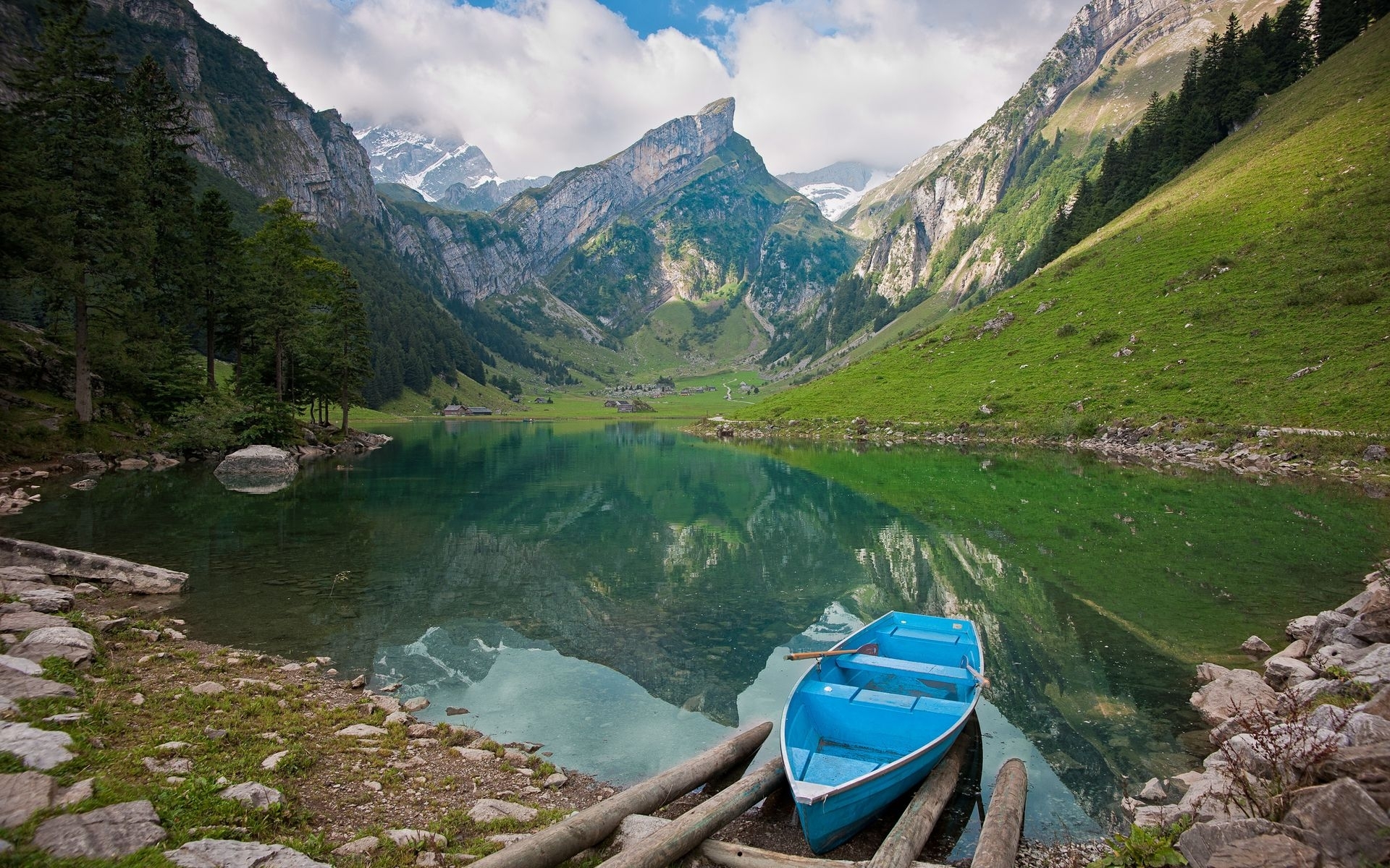 Free download wallpaper Landscape, Nature, Mountains, Lakes on your PC desktop