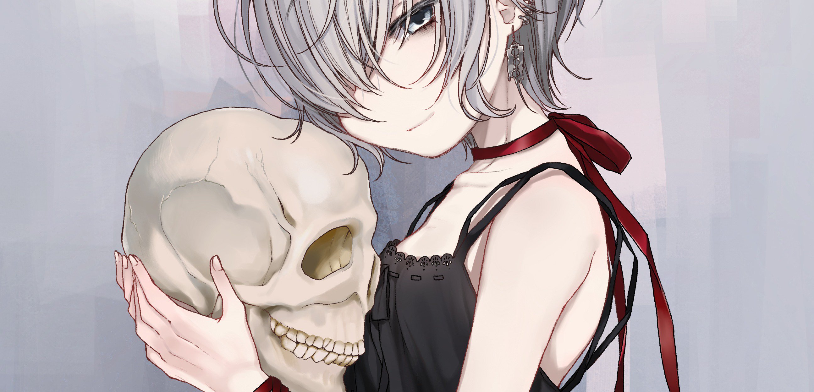 Free download wallpaper Anime, Skull, Original on your PC desktop