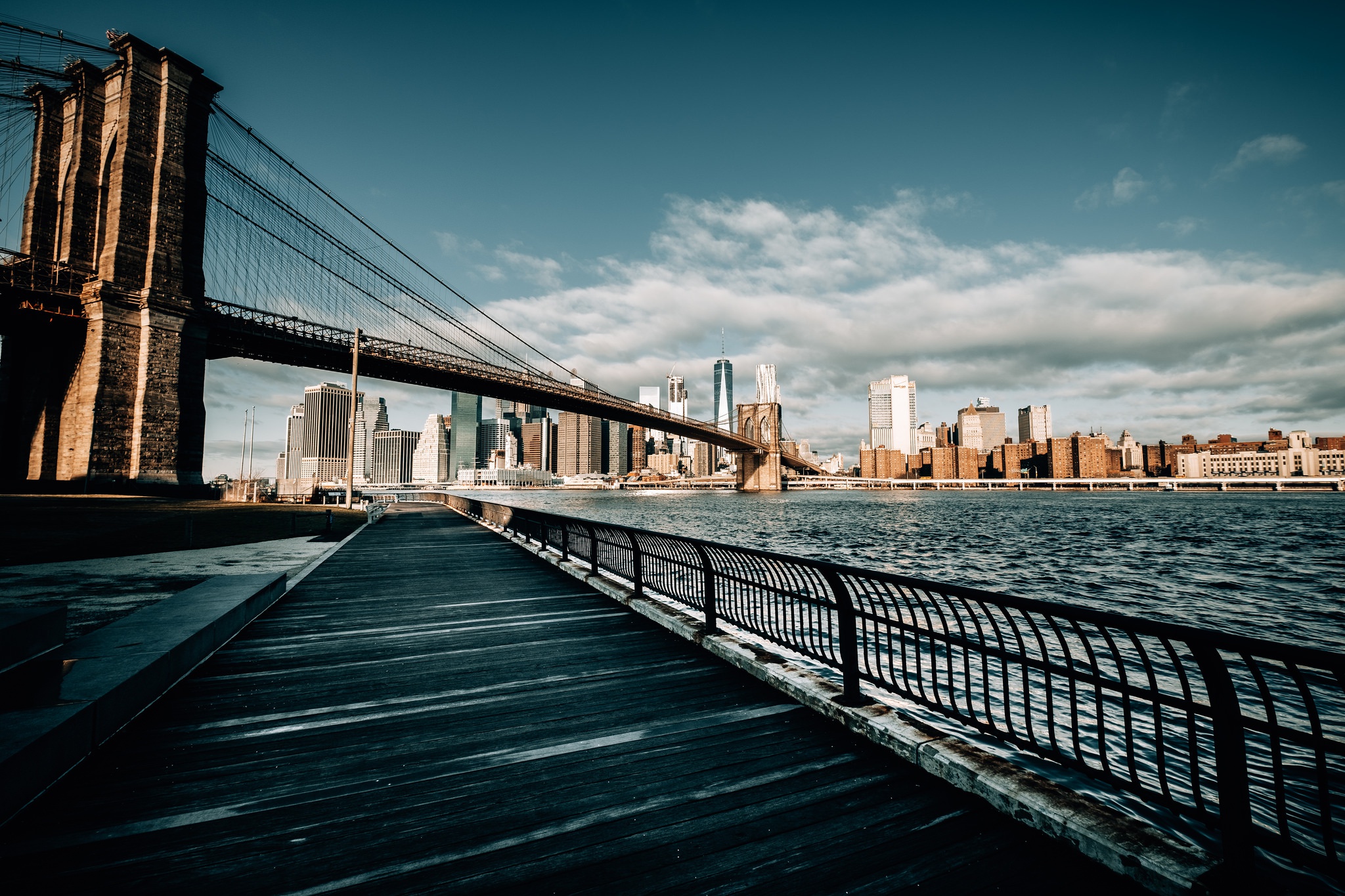 Download mobile wallpaper Bridges, City, Building, New York, Brooklyn Bridge, Man Made for free.